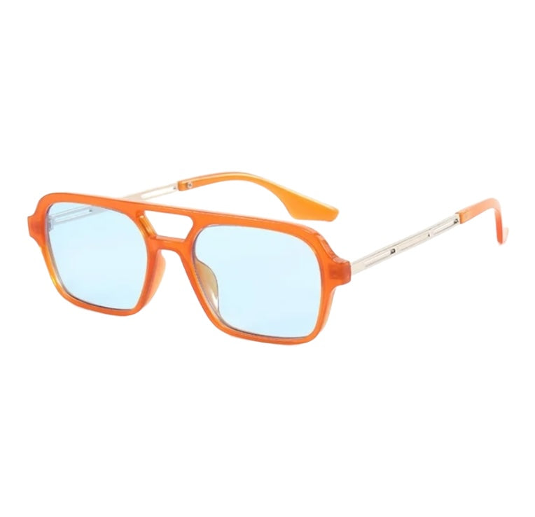 Rectangle Frame Aviator Style Everyday Sunglasses