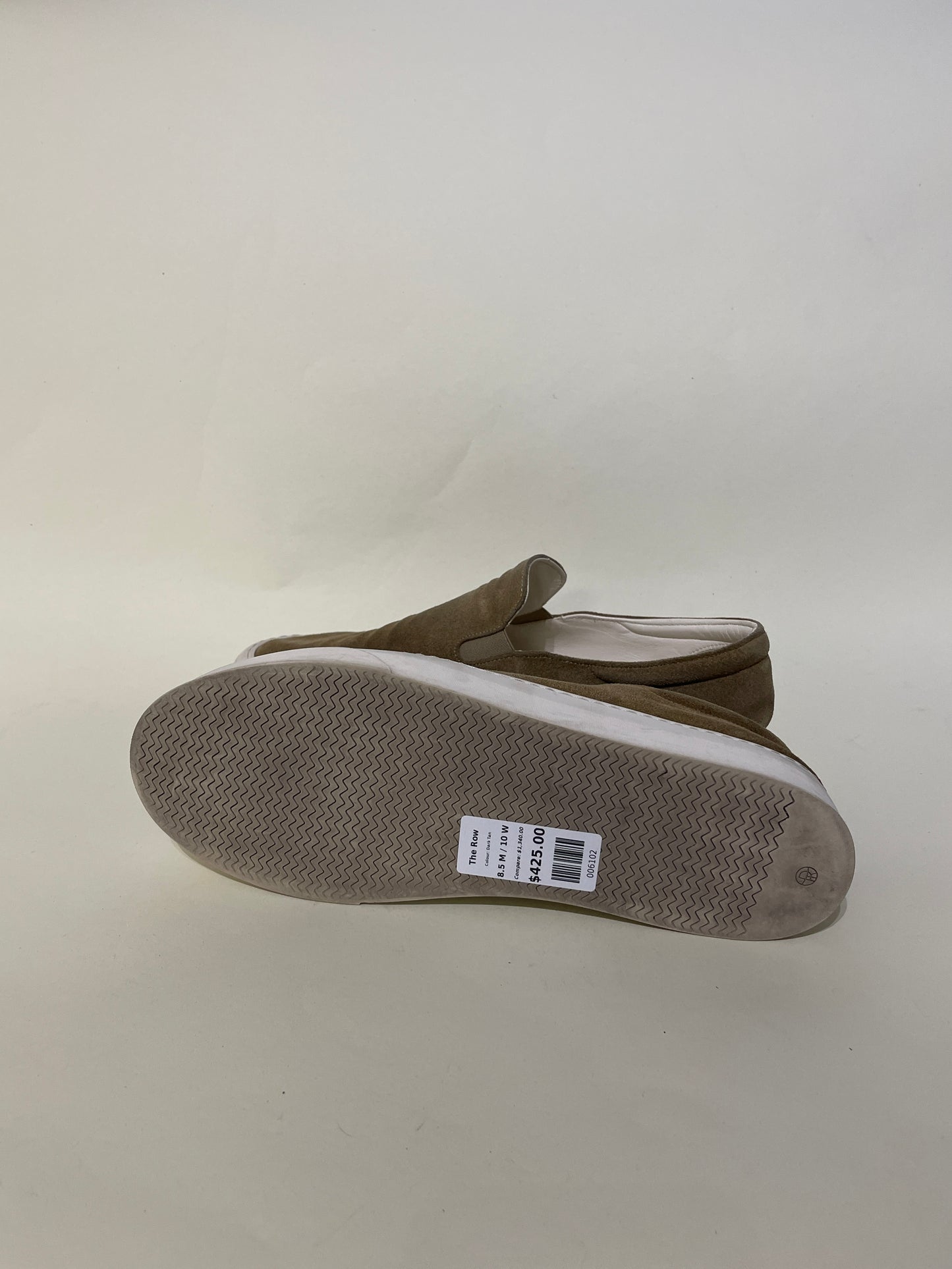 The Row Dark Tan Suede Slip On Sneakers 8.5 M / 10 W