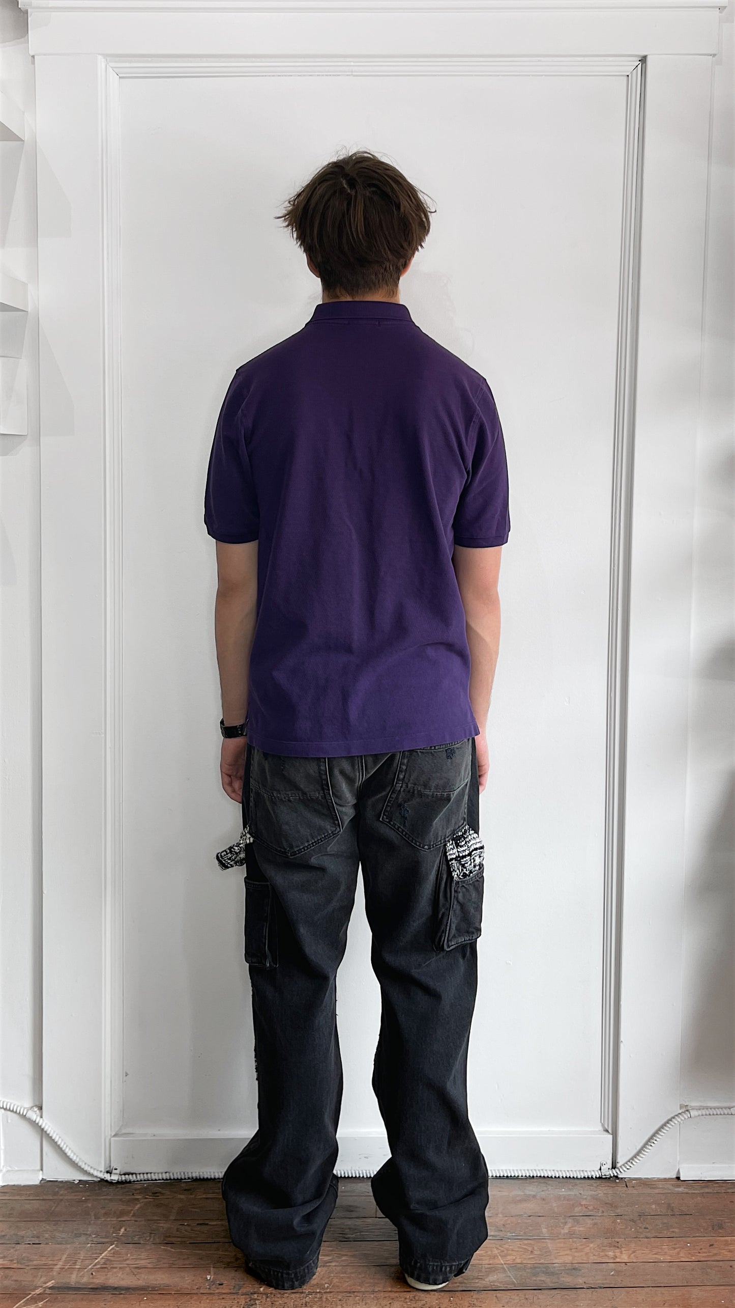 Burberry Purple SS Polo Shirt Medium