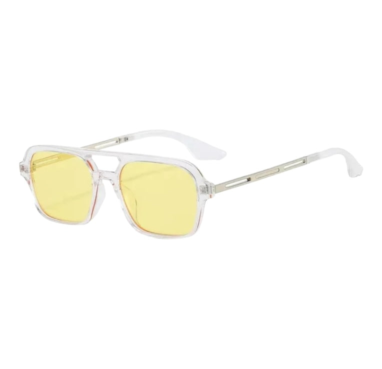 Rectangle Frame Aviator Style Everyday Sunglasses