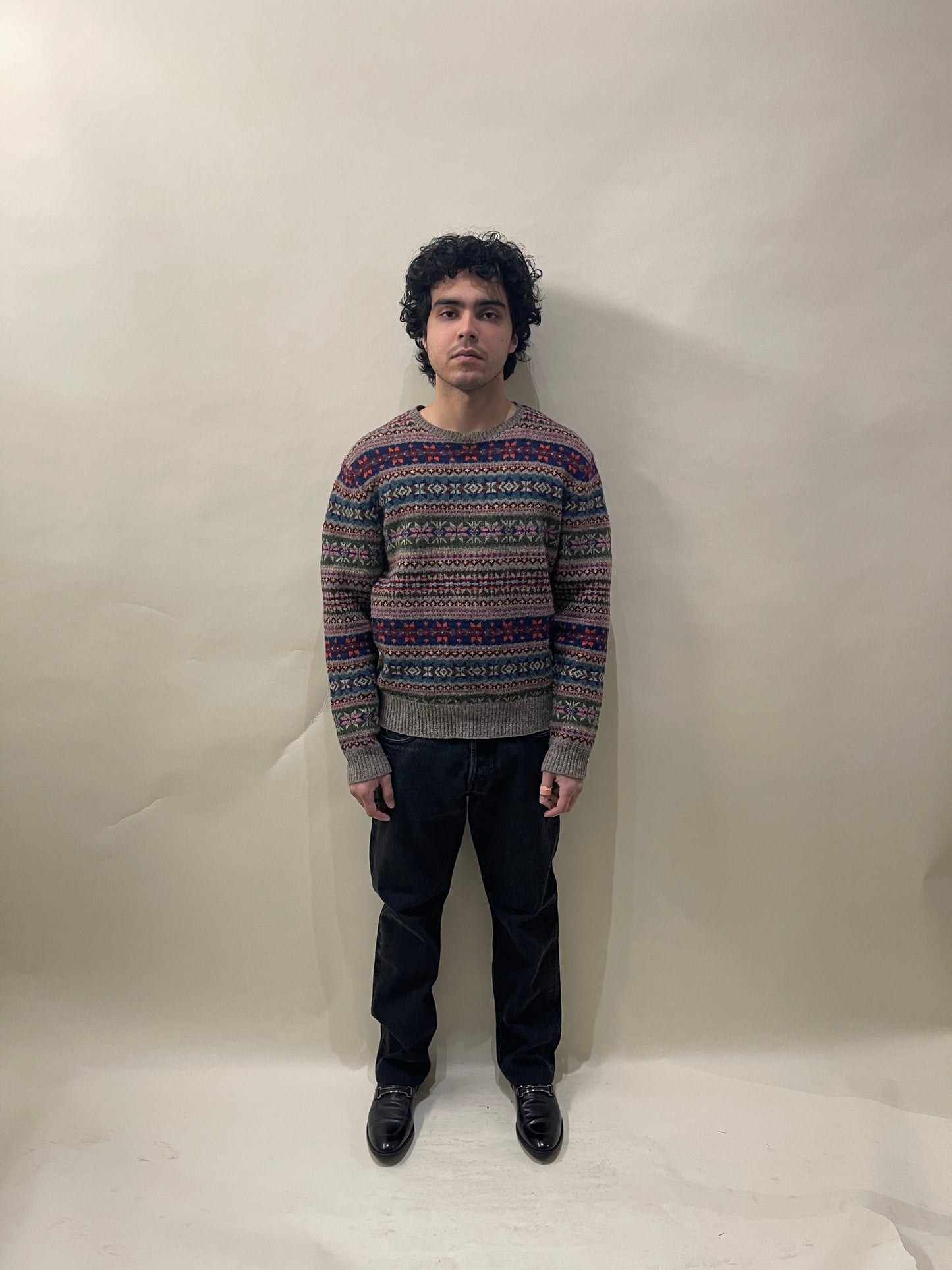 Polo Ralph Lauren Multicolour Fair Isle Wool Blend Crewneck Sweater Large - L