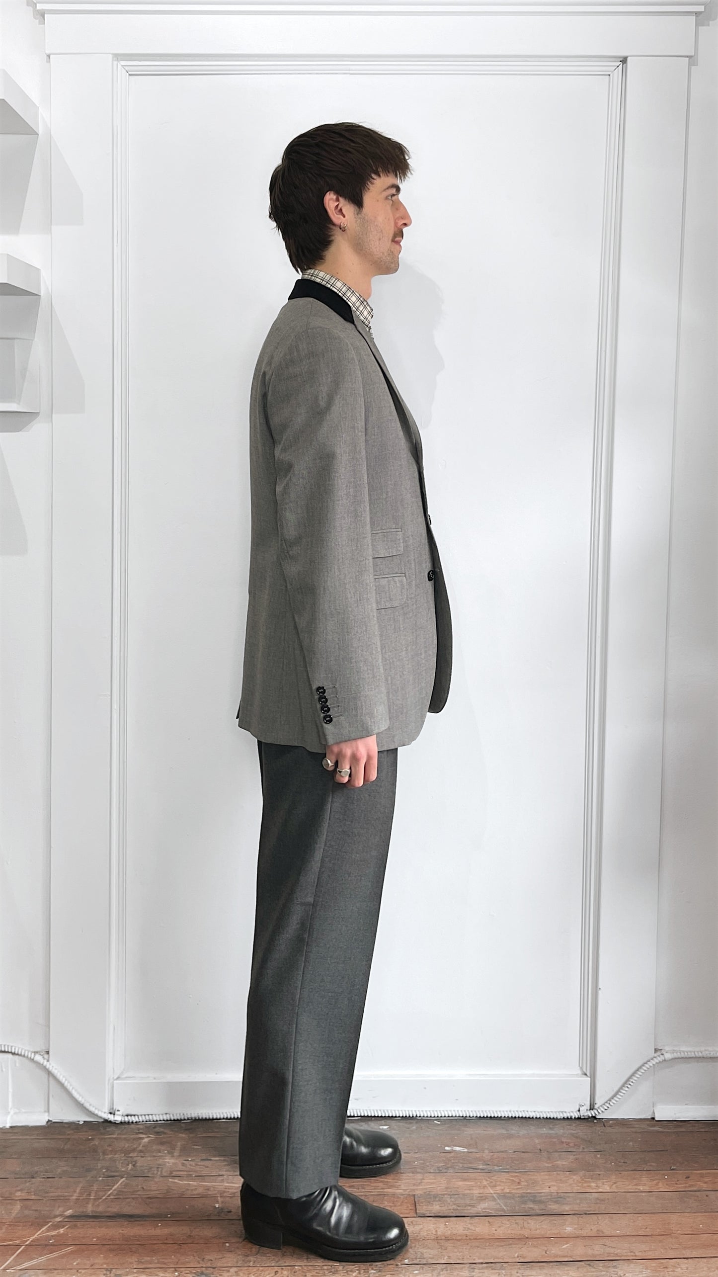 Burberry Grey Wool Blend 3-Button Sport Coat 42S