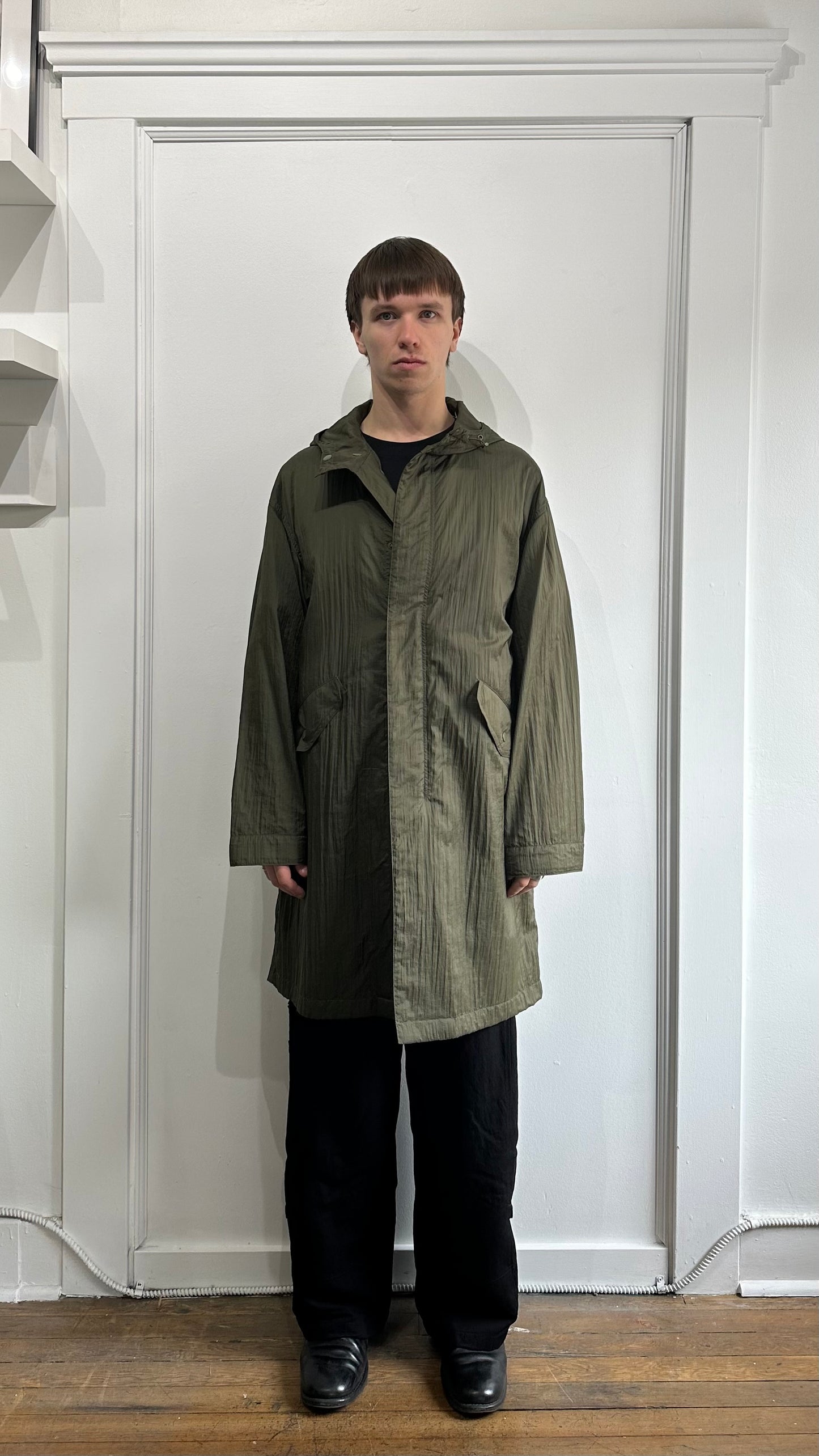 Helmut Lang Army Green Lightweight Parachute Parka Extra Small - XS