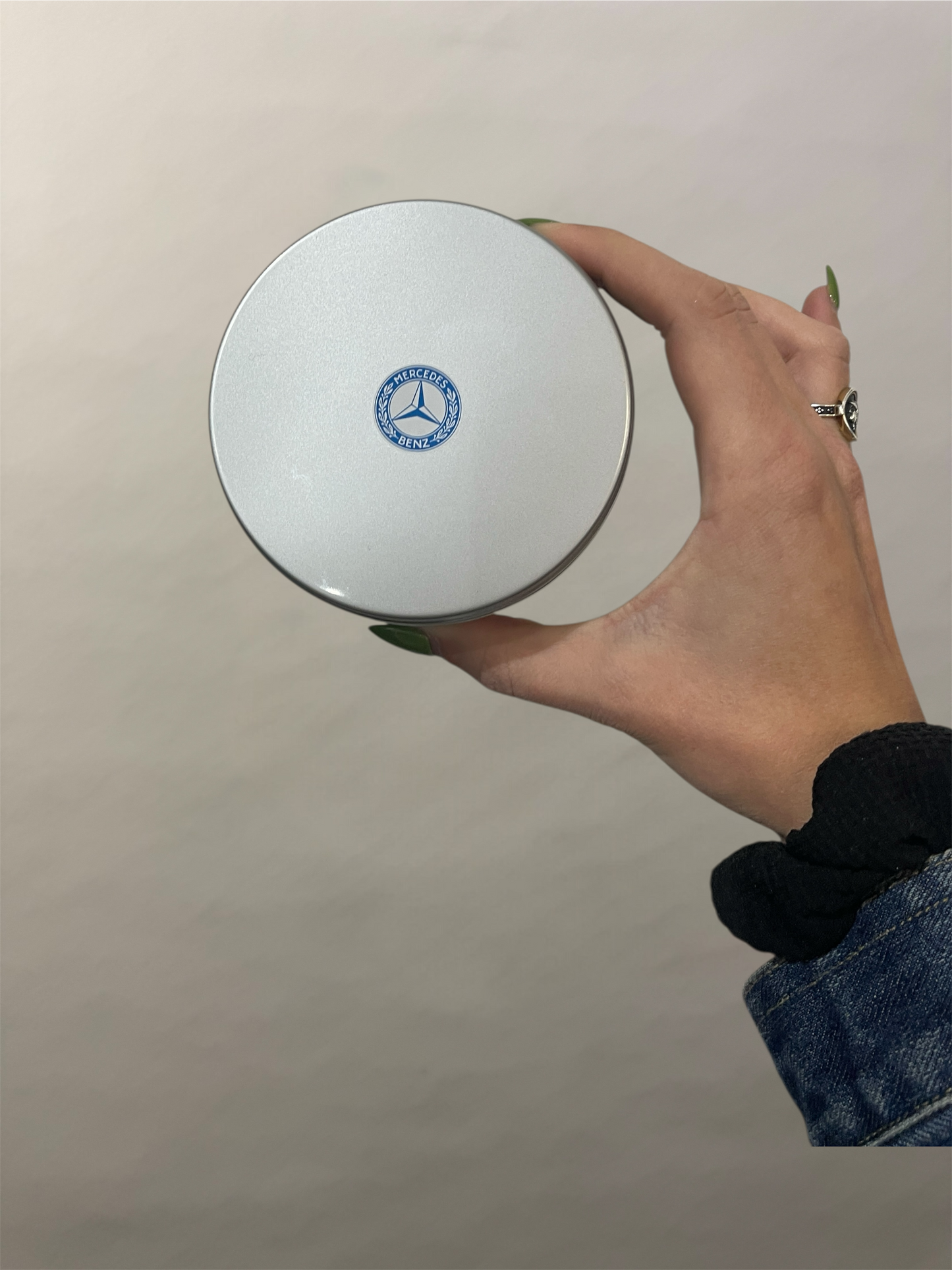 Mercedes Benz Silver & Black Chronograph Watch