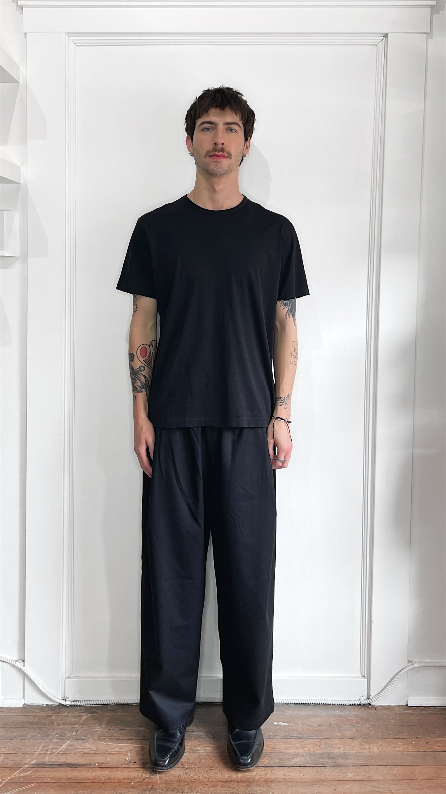 Sunspel Black Lightweight Cotton T-Shirt Extra Large