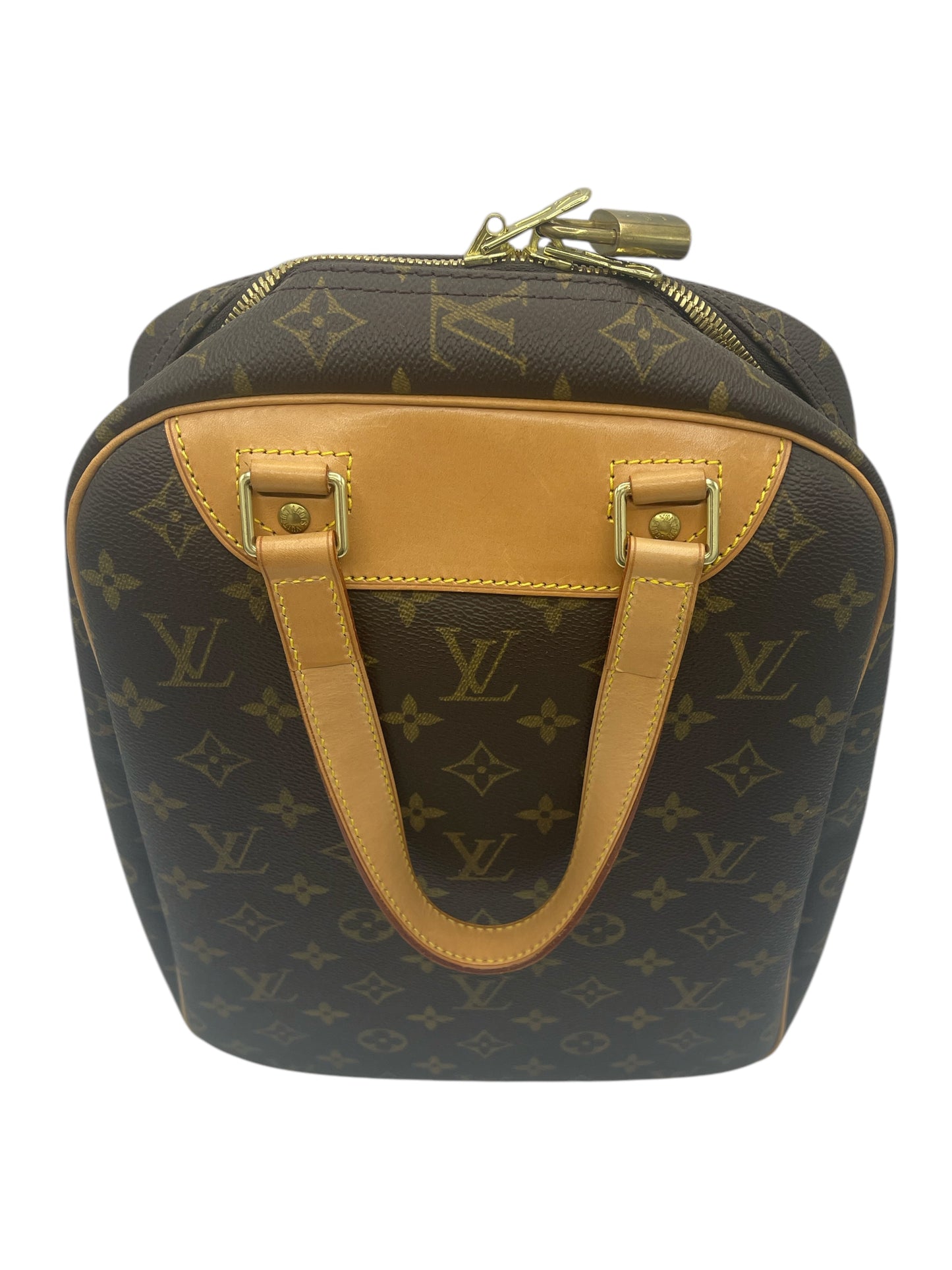 Louis Vuitton Brown Leather Monogram Excursion Shoe Bag