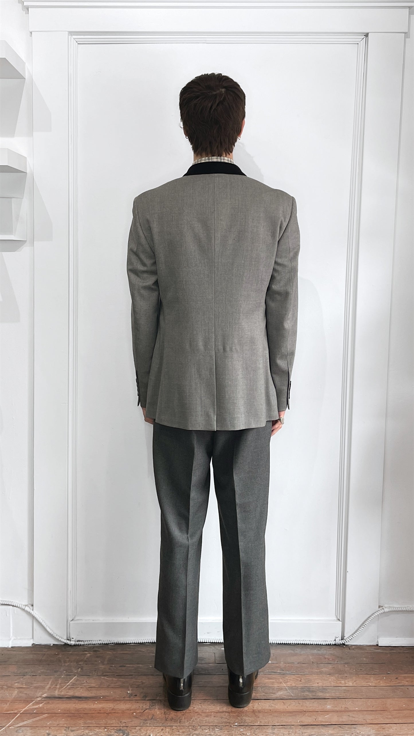 Burberry Grey Wool Blend 3-Button Sport Coat 42S