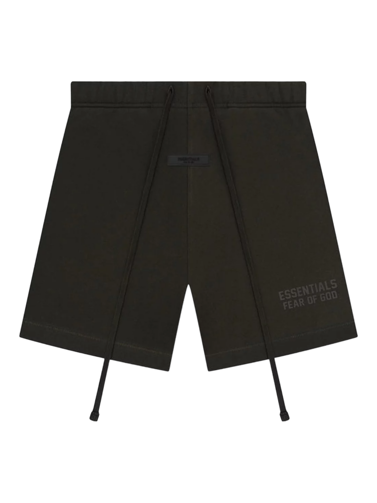 Essentials Fear of God Off Black Fleece Shorts SS23 — Genuine Design Luxury Consignment Calgary, Alberta, Canada New and Pre-Owned Clothing, Shoes, Accessories.
