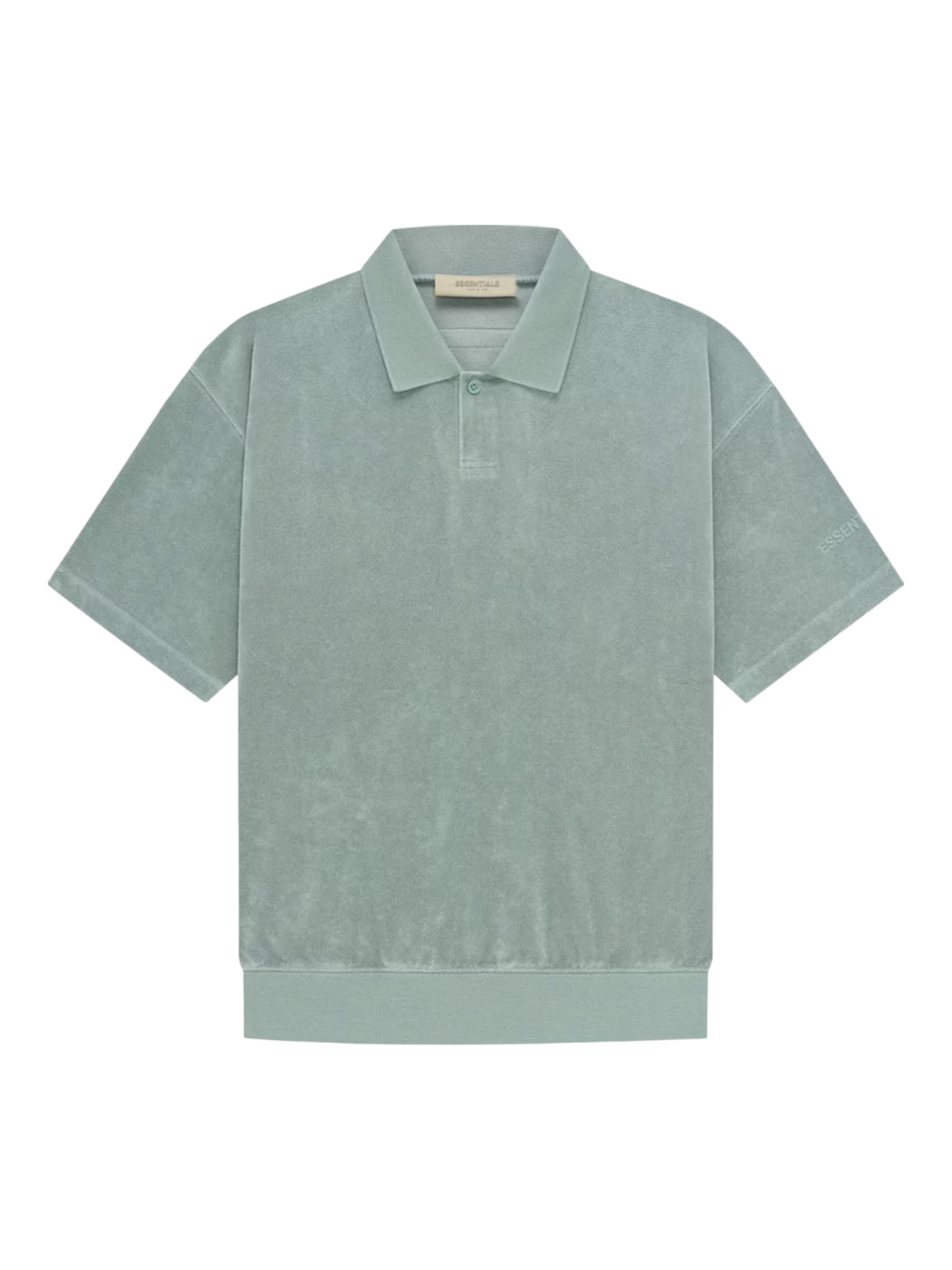 Essentials Fear of God Sycamore Short Sleeve Terry Cloth Polo SS23 — Genuine Design Luxury Consignment Calgary, Canada New & Pre-Owned Authentic Clothing, Shoes, Accessories.
