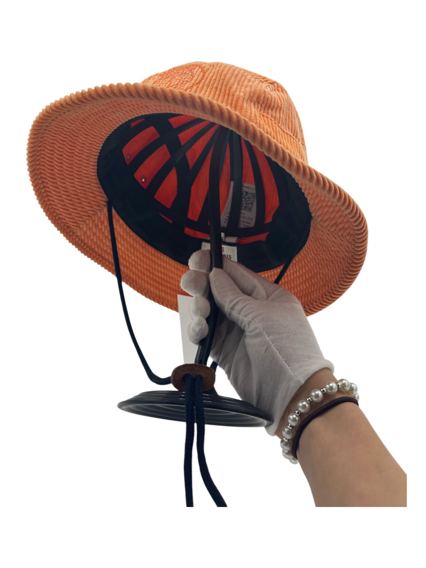 Supreme x Stone Island Orange Corduroy Crusher Bucket Hat