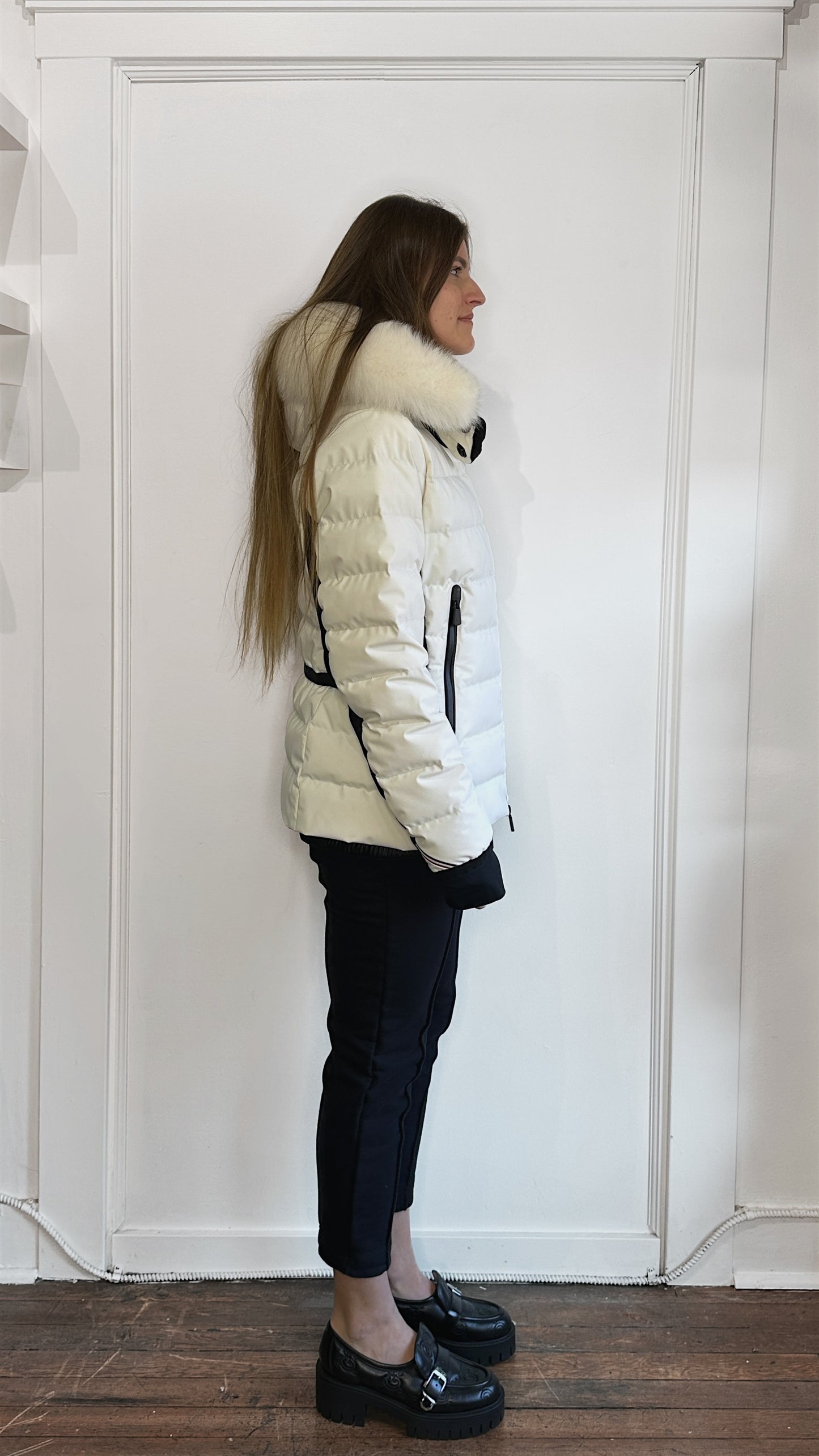 Moncler Grenoble White Down Filled Lamoura Jacket XXL