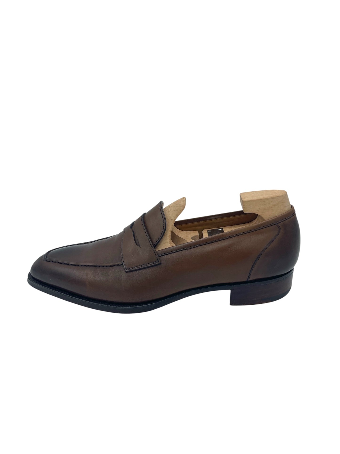 Gaziano & Girling Vintage Oak Calfskin Monaco Penny Loafers 8.5 M / 10 W