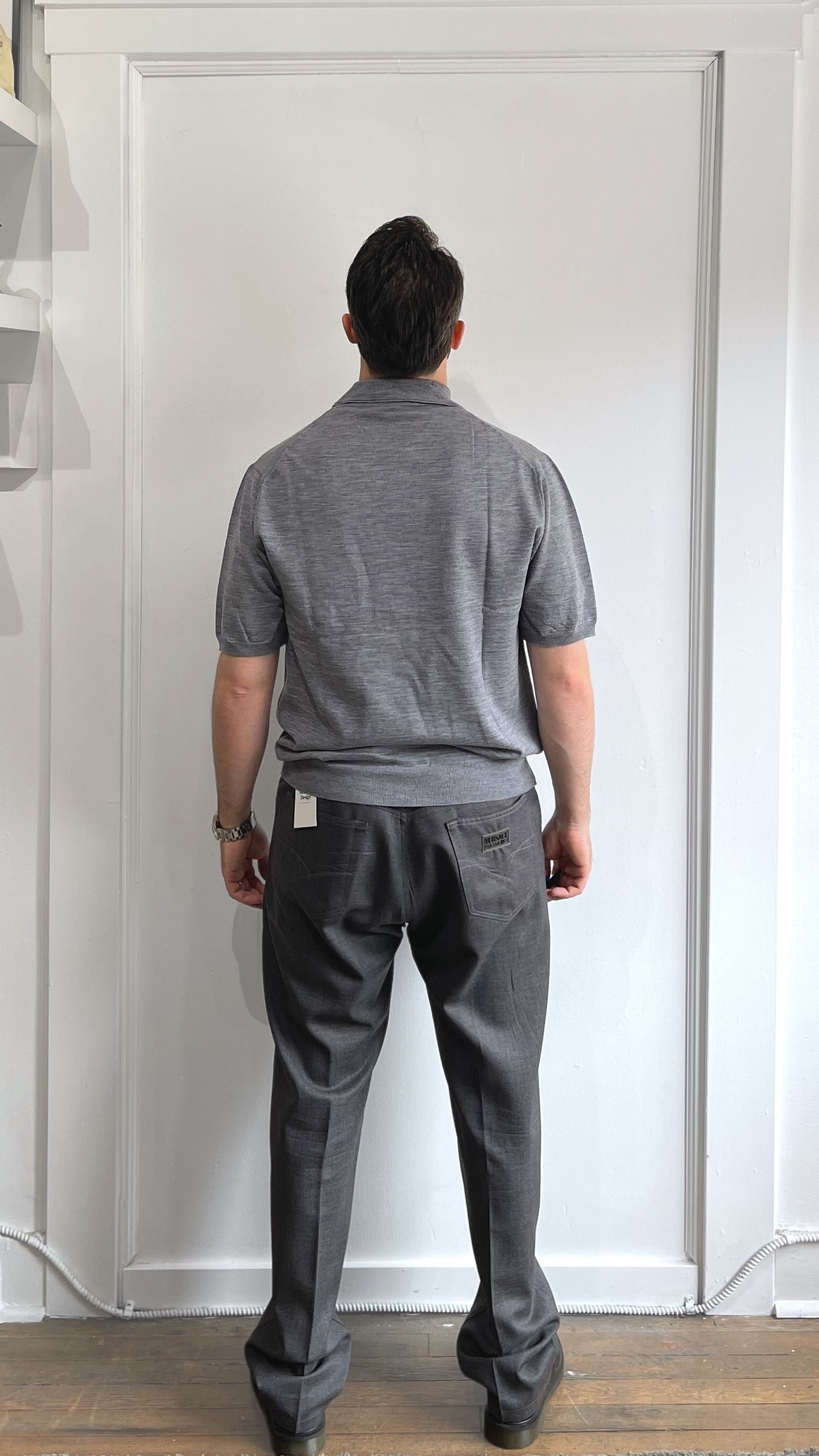 Versace Grey Wool 5 Pocket Casual Dress Pants 36W 32L Large - L