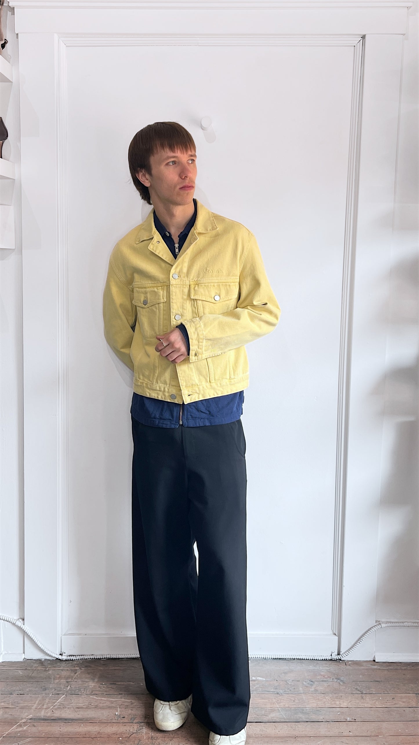 CMMN SWDN Yellow Cotton Twill Boris Jacket 36