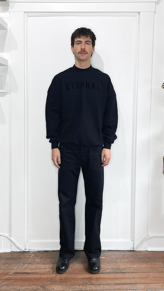 Fear Of God Black 'Eternal' Oversized Crewneck Sweater Small