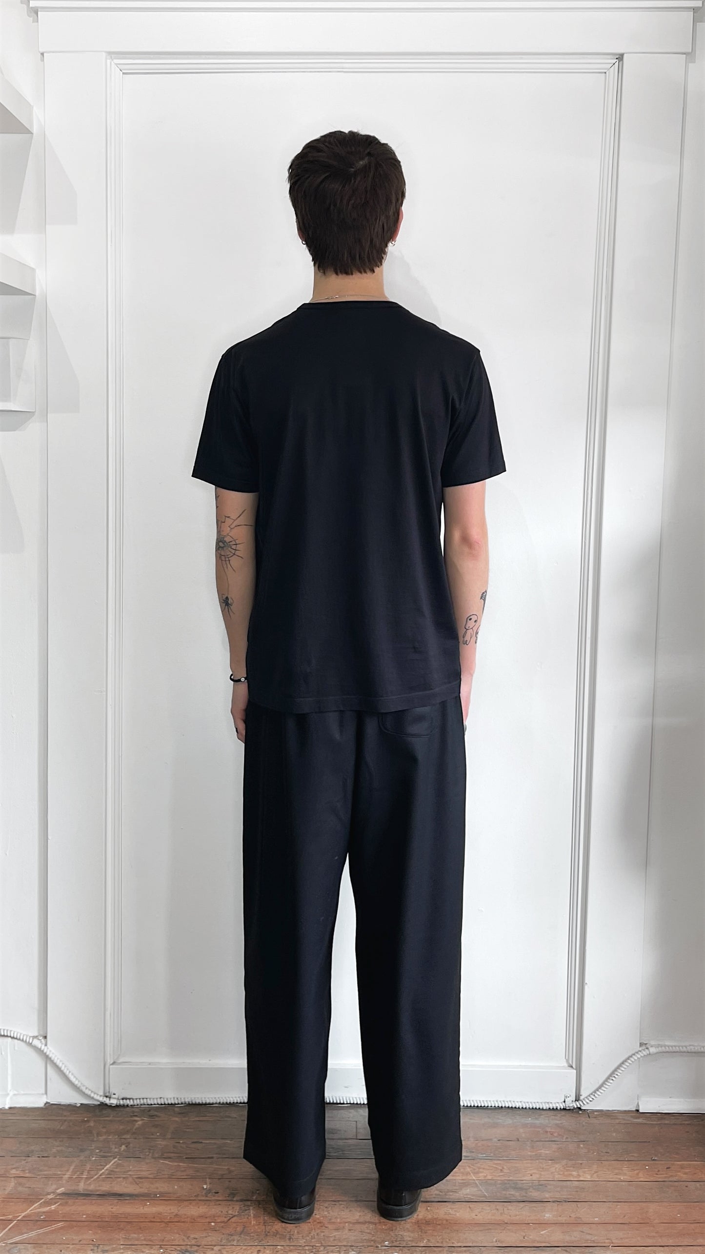 Sunspel Black Lightweight Cotton T-Shirt Extra Large