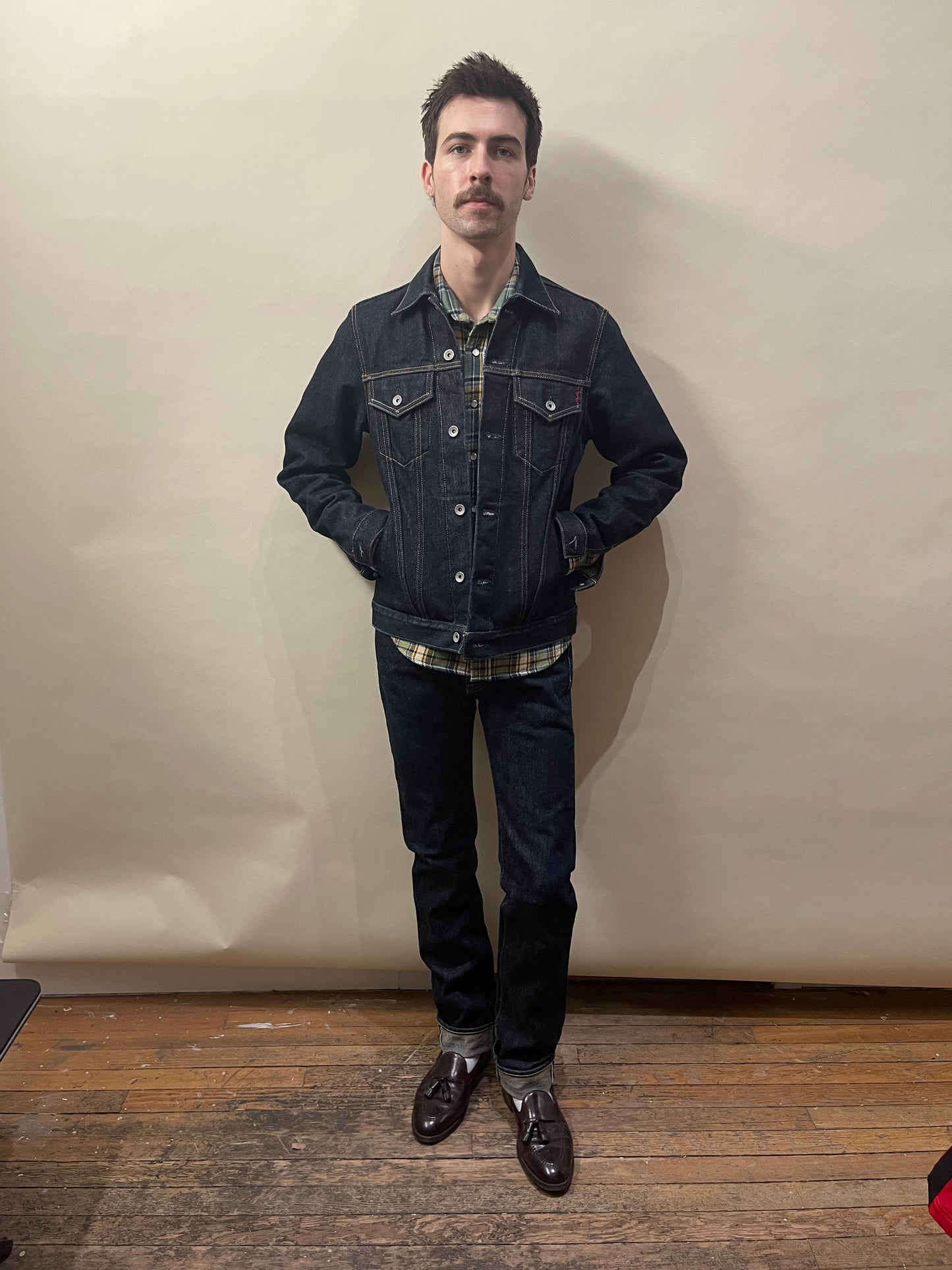 Iron Heart Indigo 666S-21 21oz Slim Straight Selvedge Jeans 30