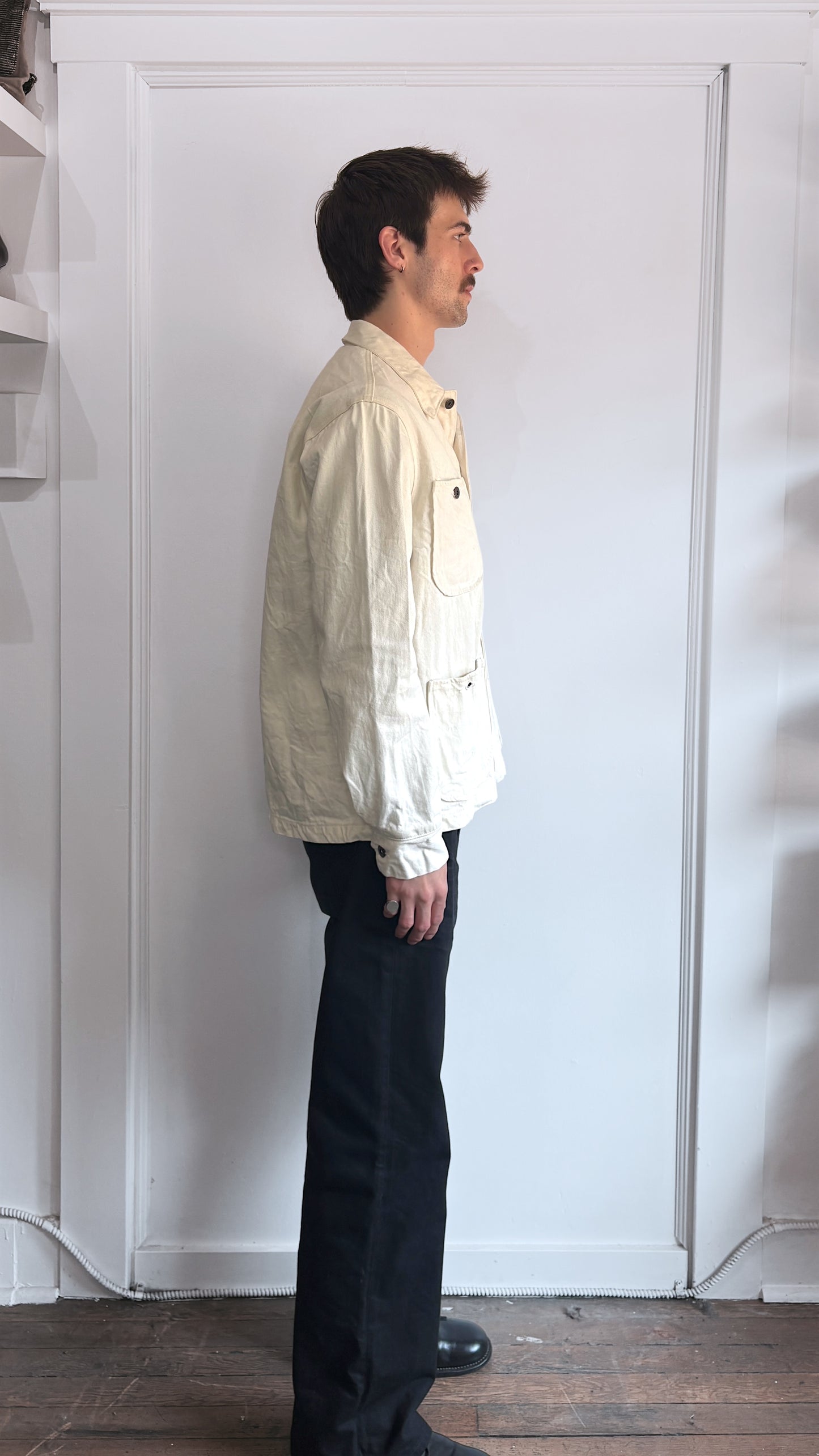 Tellason Off White Cone Denim Coverall Jacket Medium
