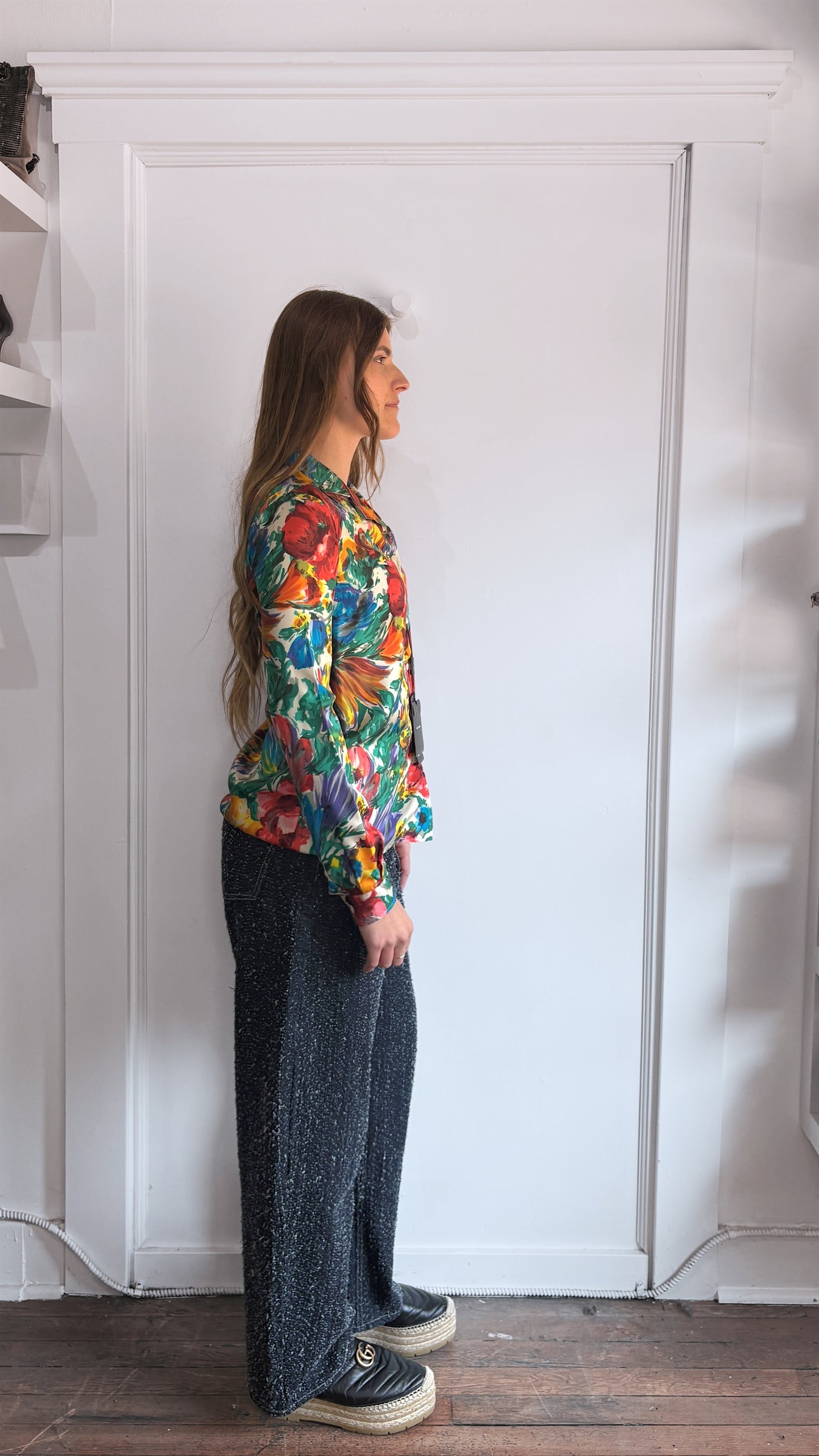 Dolce & Gabbana Multicolour Floral Camp Collar LS Shirt 40