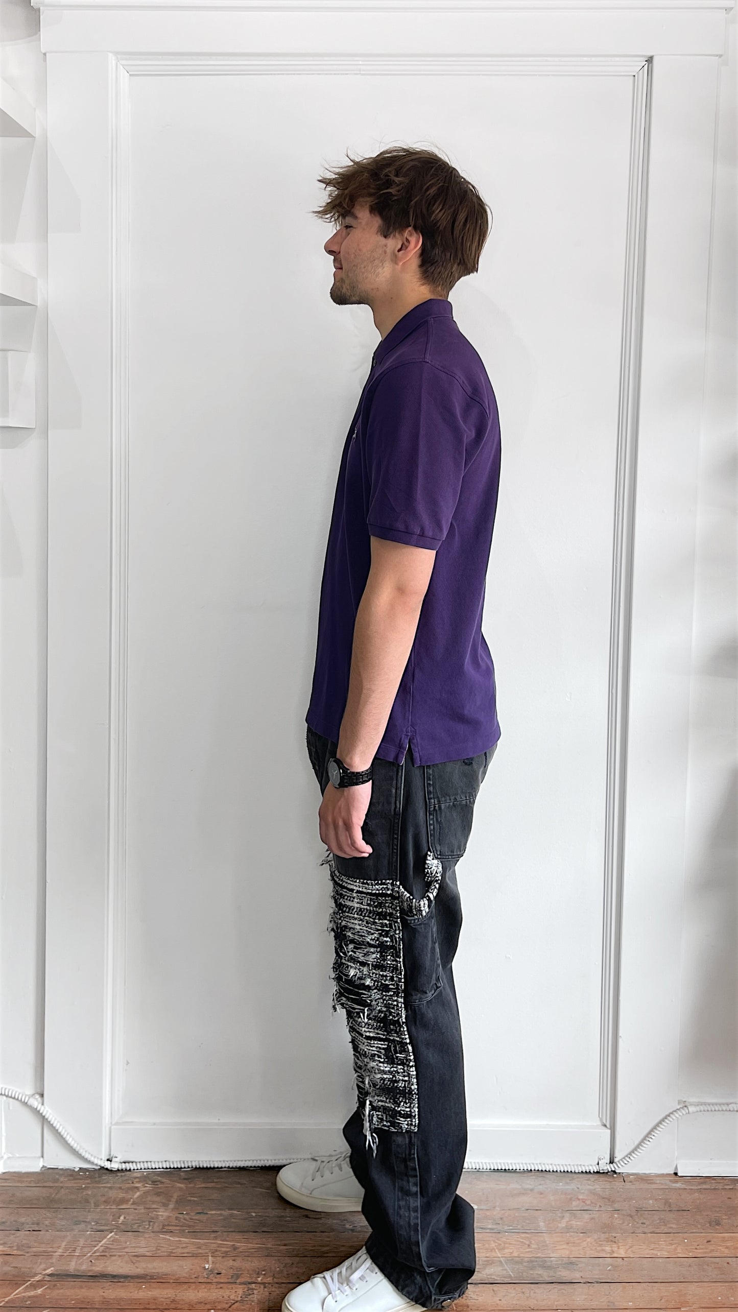 Burberry Purple SS Polo Shirt Medium
