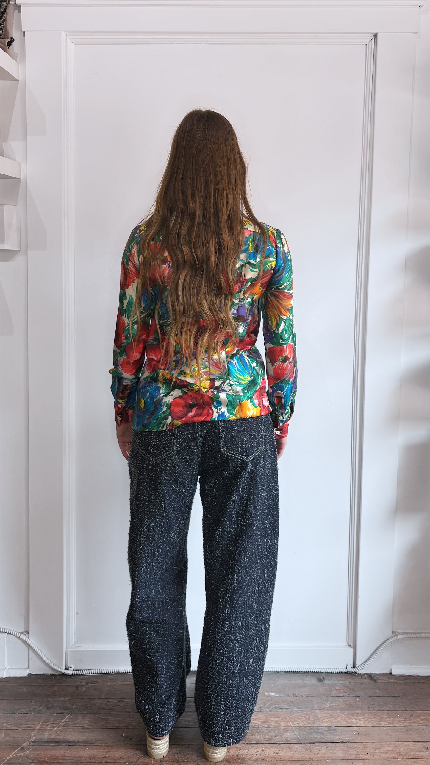 Dolce & Gabbana Multicolour Floral Camp Collar LS Shirt 40