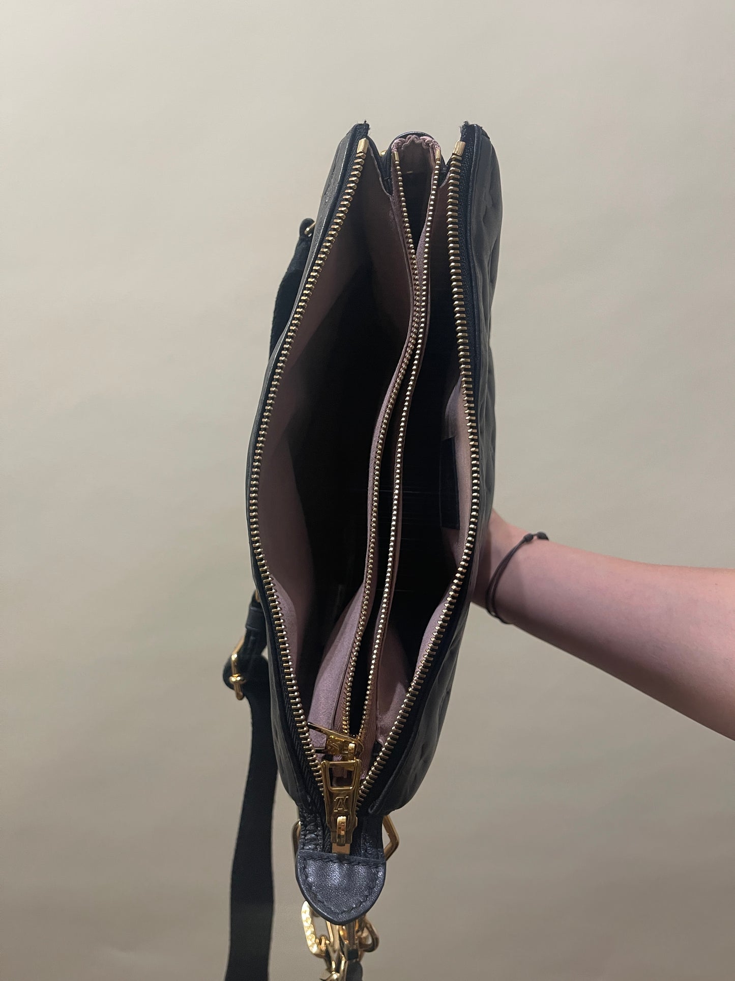 Louis Vuitton Black Monogram Lambskin Coussin PM Bag