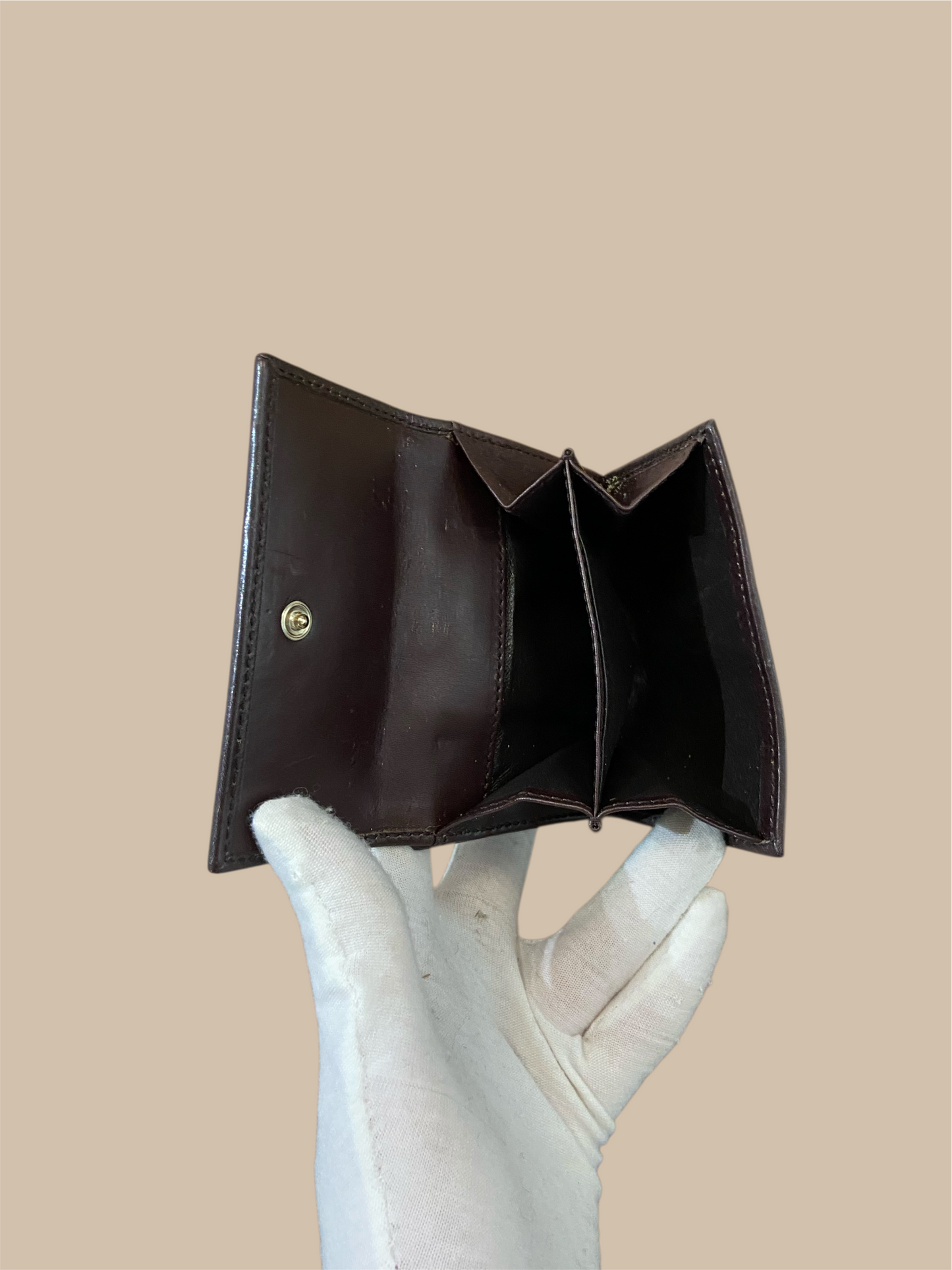Gucci Dark Brown Leather Horsebit Pattern Bifold Wallet