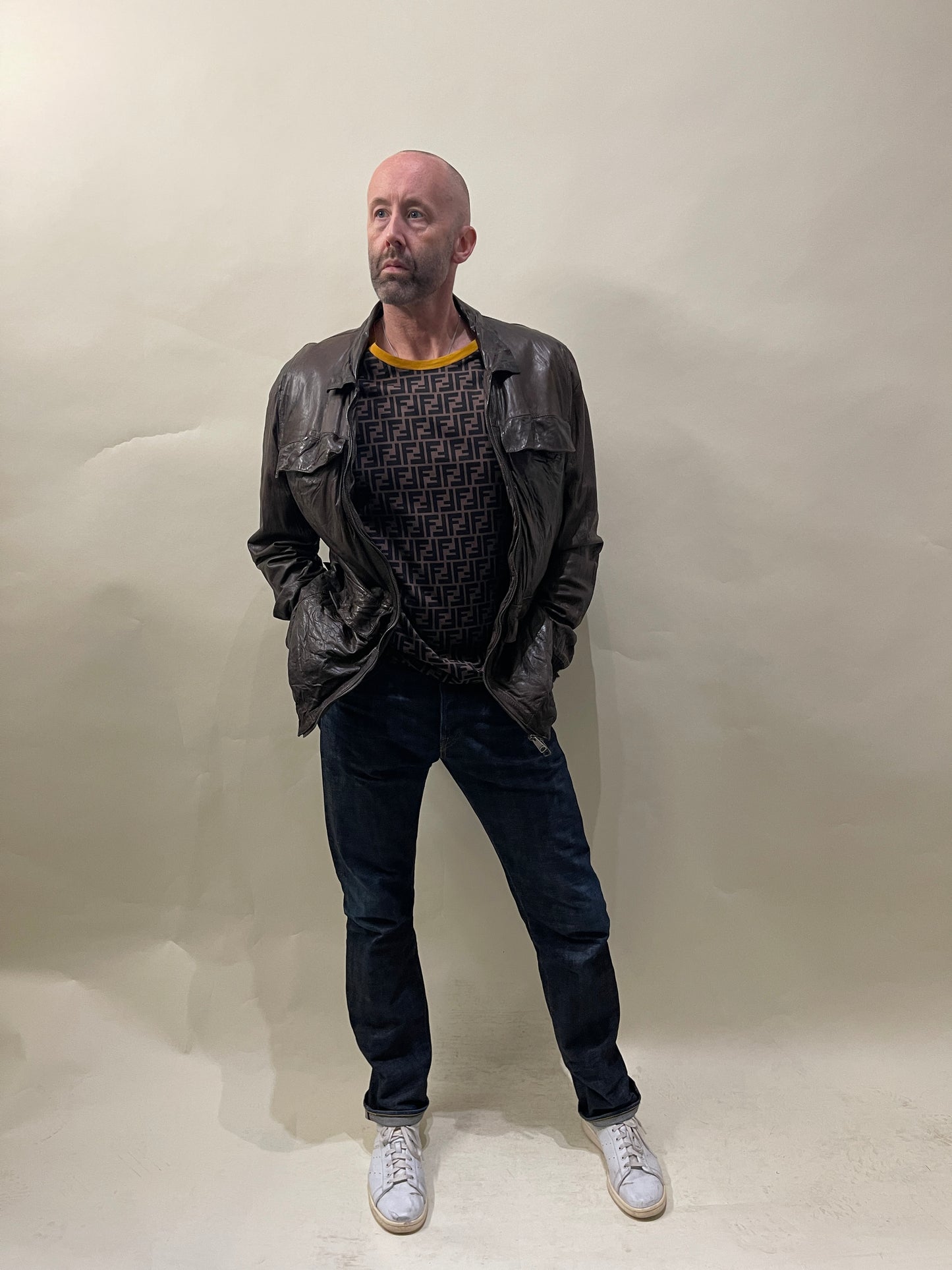 Giorgio Brato Brown Leather Multi Pocket Long Jacket 46