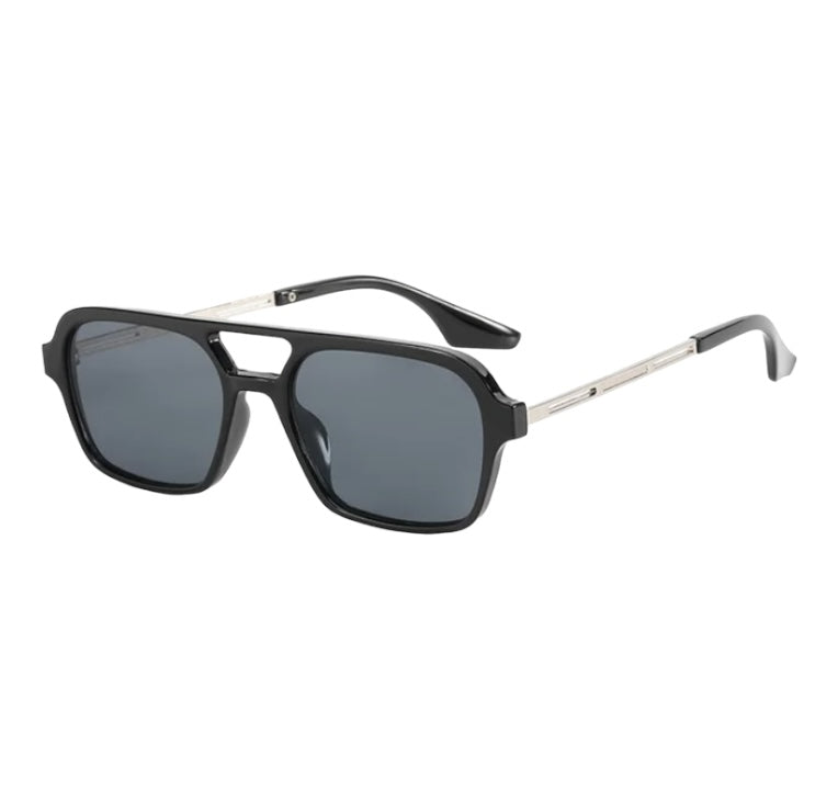 Rectangle Frame Aviator Style Everyday Sunglasses