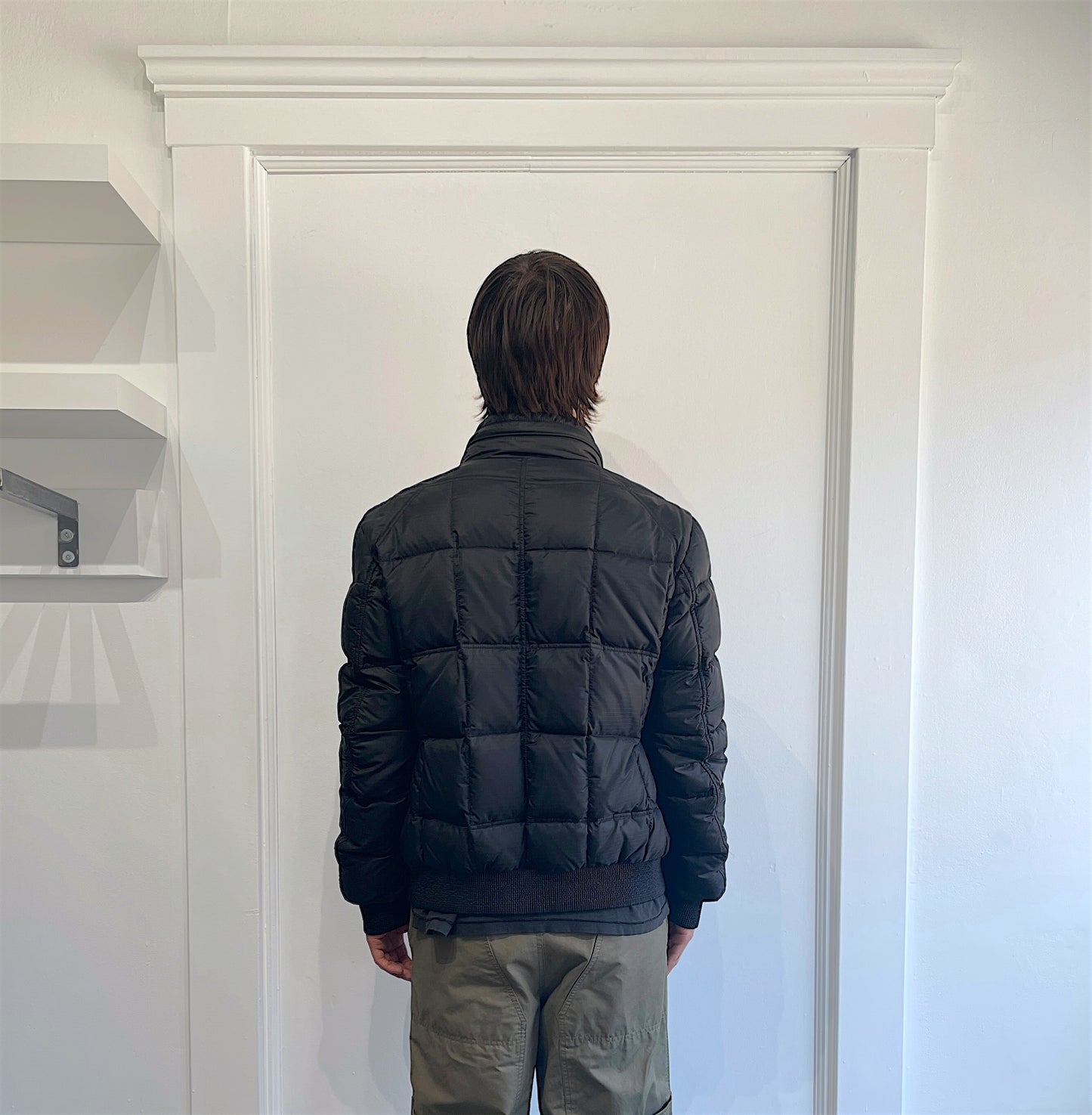 Fendi Black Tonal Monogram Puffer Jacket 40