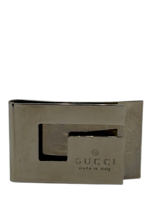 Gucci Sterling Silver G Shaped Money Clip