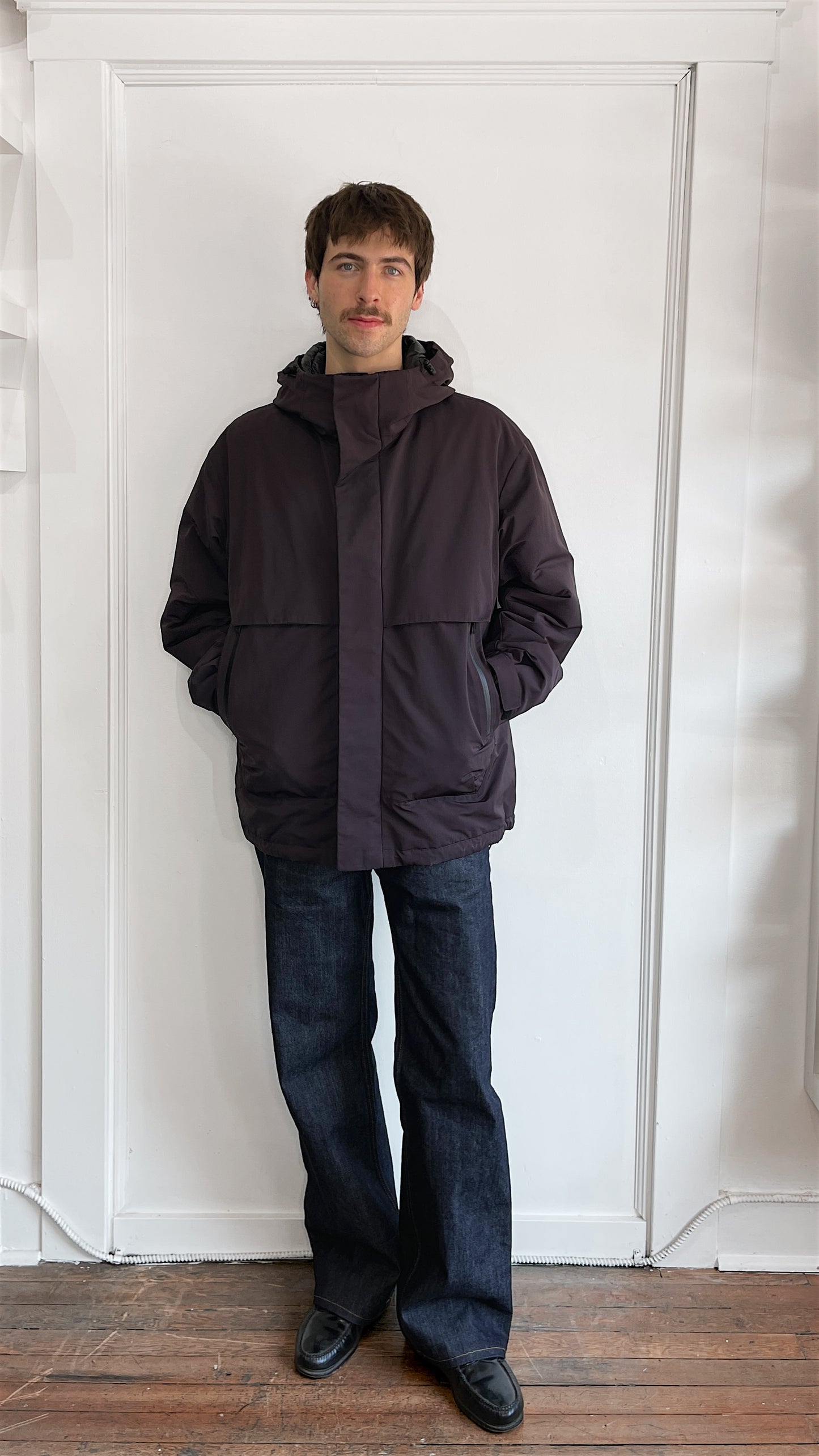 Uniqlo +J Maroon Half Down Filled Jacket Large