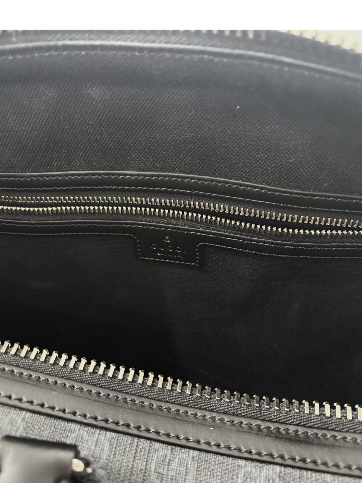 Gucci Charcoal & Black GG Large Duffle Bag