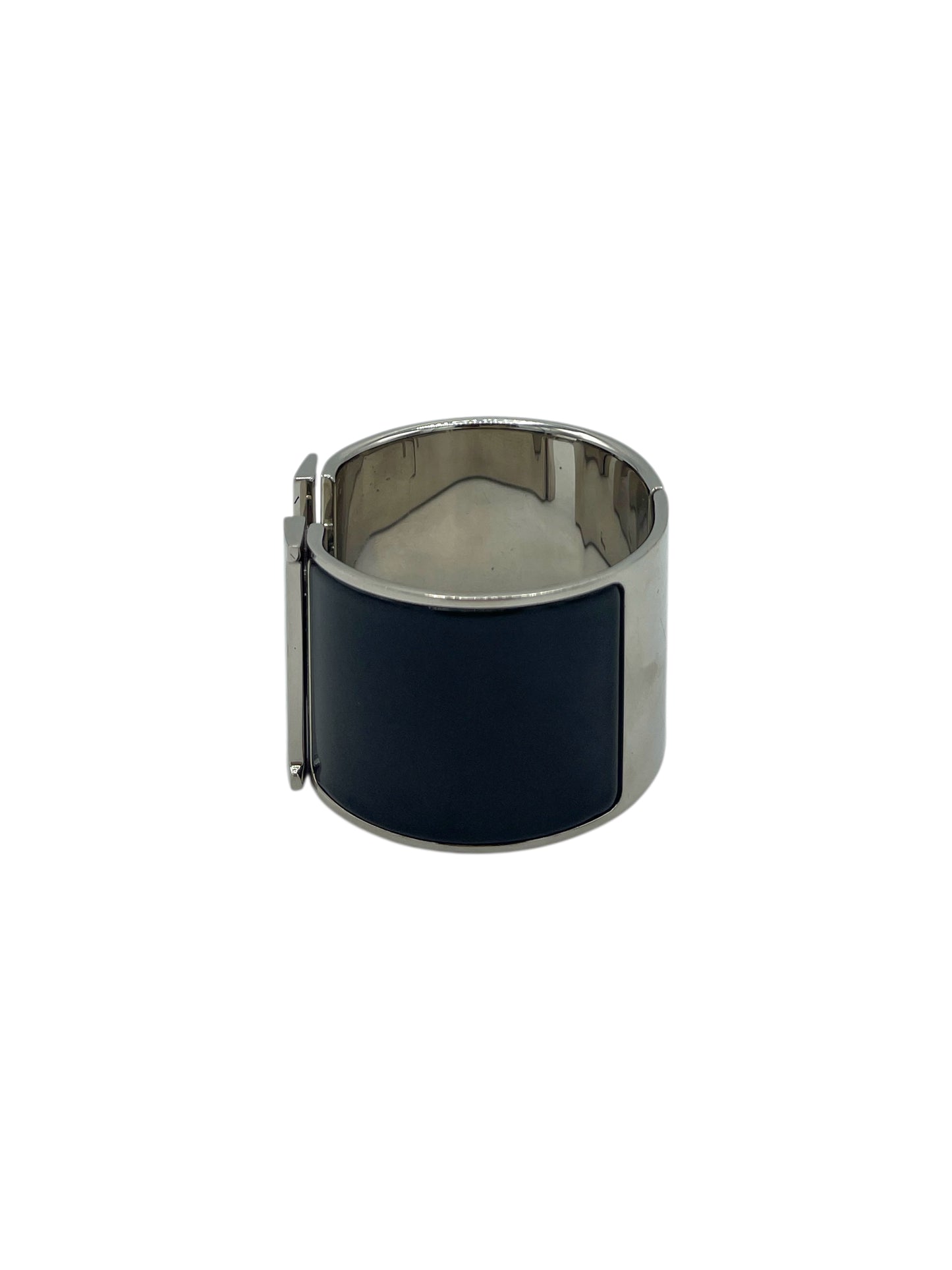 Hermes Black & Silver Clic Clac 'H' Bracelet