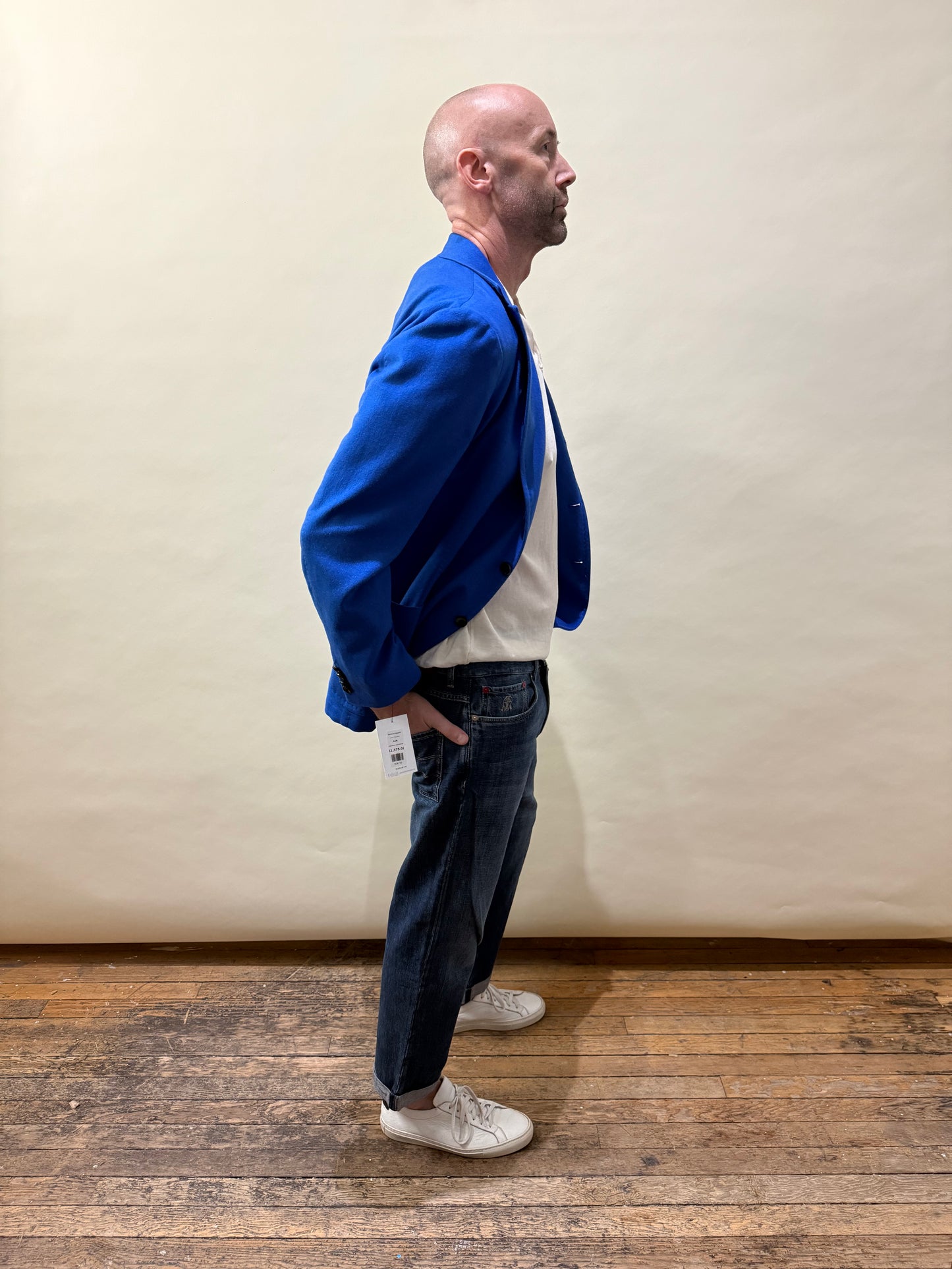 Sartorio Napoli Cobalt Blue Cashmere Unlined Sport Coat 42R