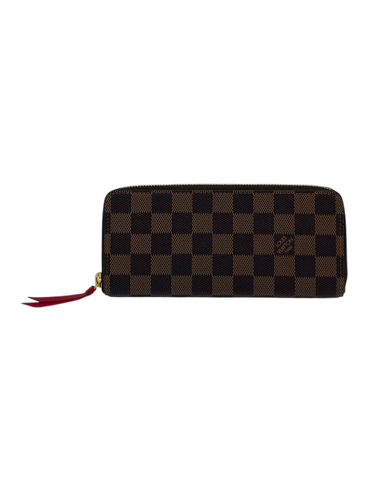 Louis Vuitton Brown Coated Canvas Clémence Zip Wallet