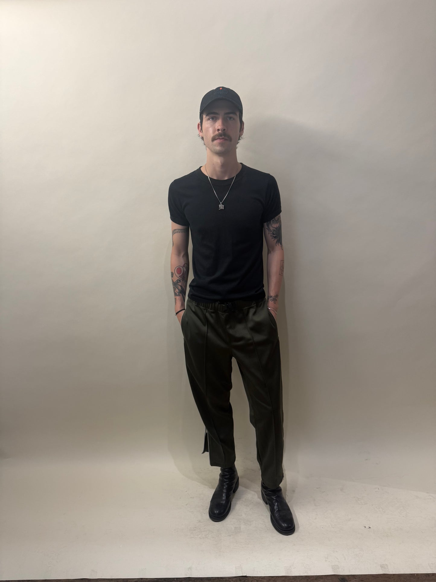 Comme Des Garcons Olive Green Side Stripe Track Pants Extra Large - XL