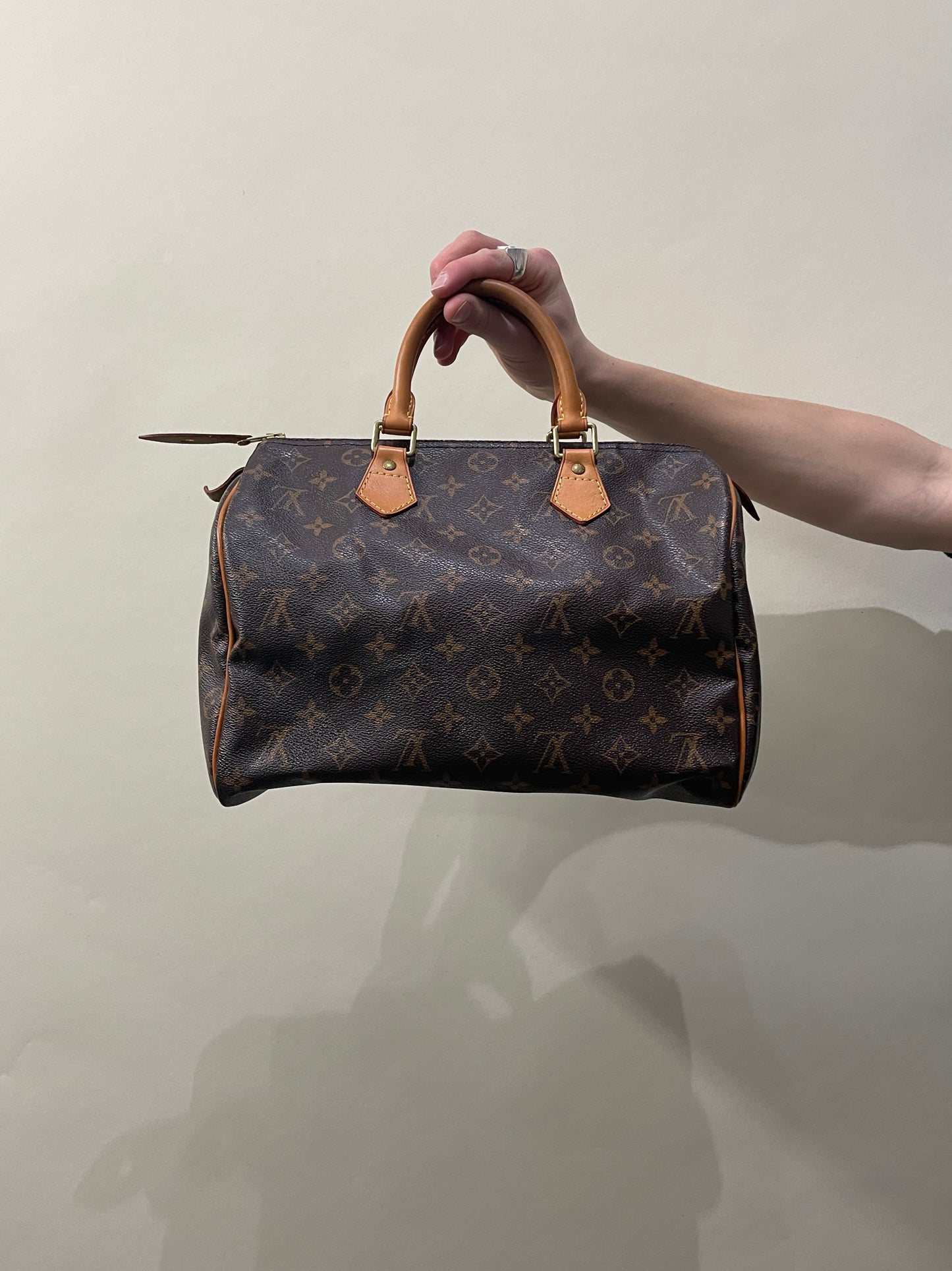 Louis Vuitton Brown Coated Canvas Monogram Speedy 30 Bag