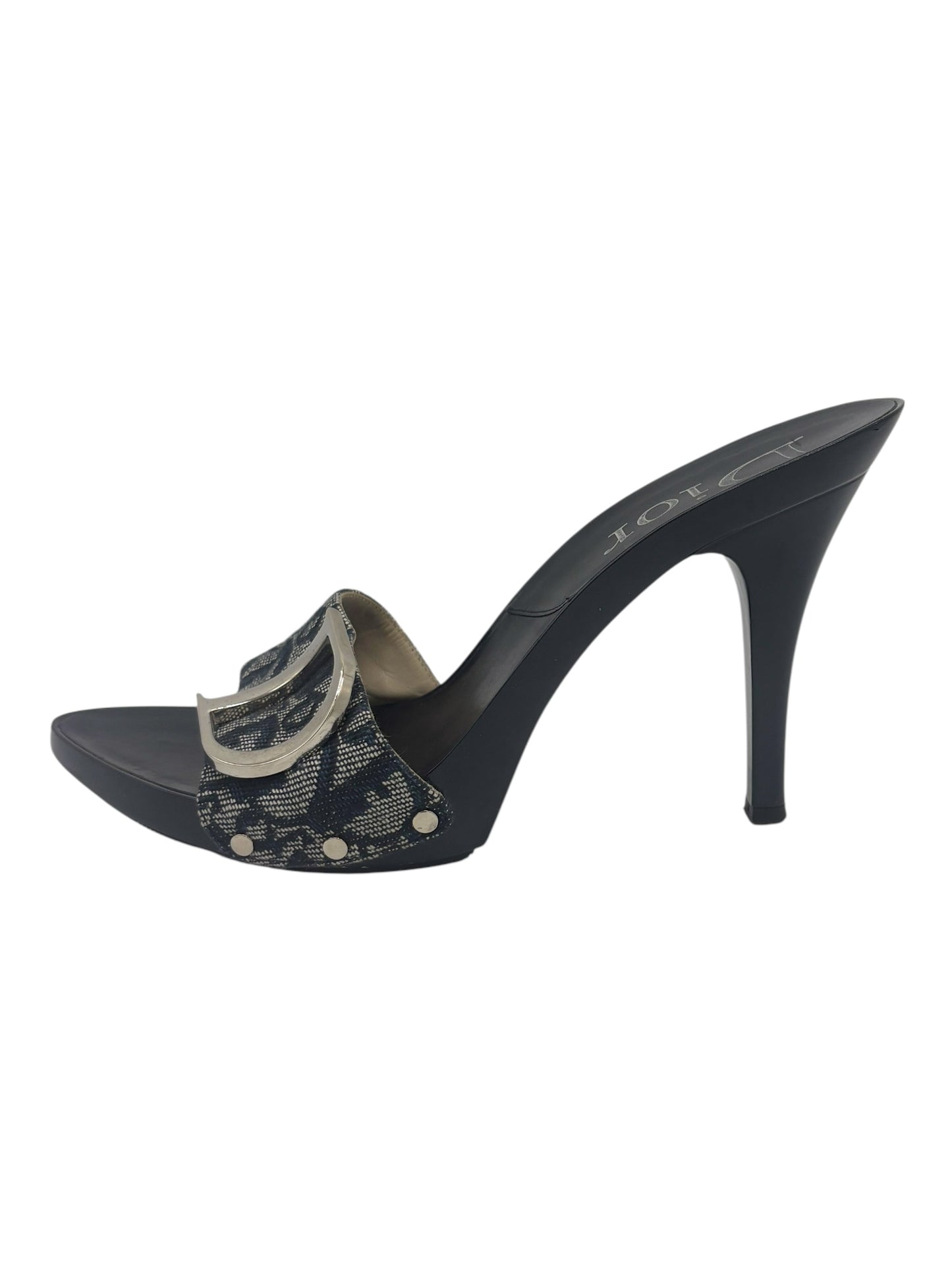 Christian Dior Navy Blue Monogram CD Buckle Pumps EU 39