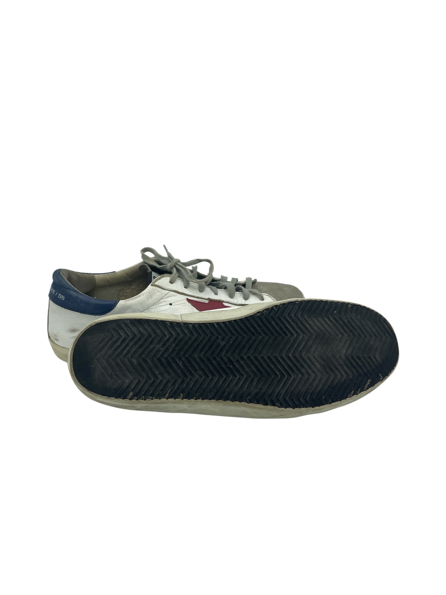 Golden Goose White & Red Leather Super-Star Sneakers 10 M / 11.5 W