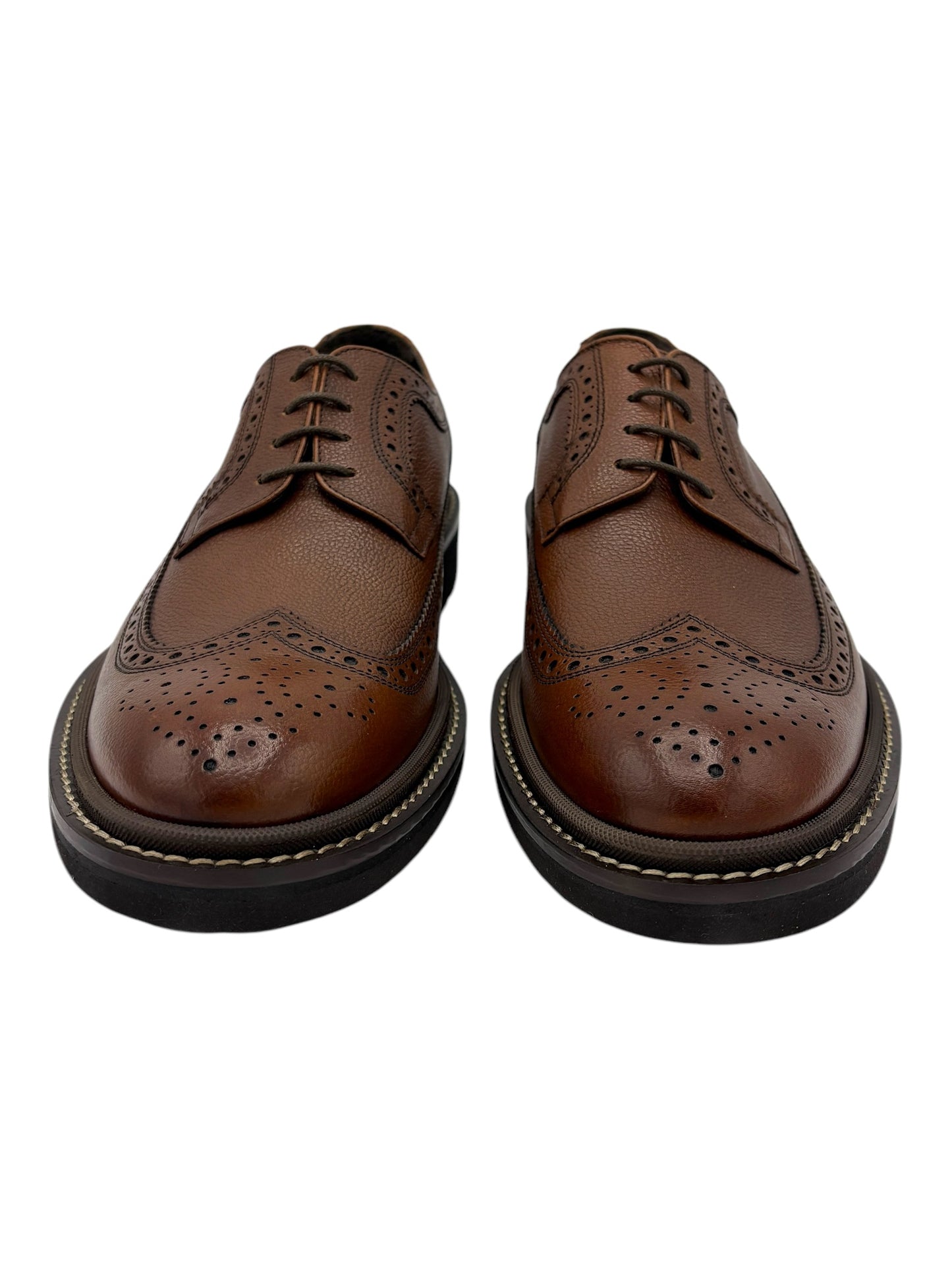 To Boot New York Cognac Pebbled Leather Brogue Darius Dress Shoes 11 M / 12.5 W