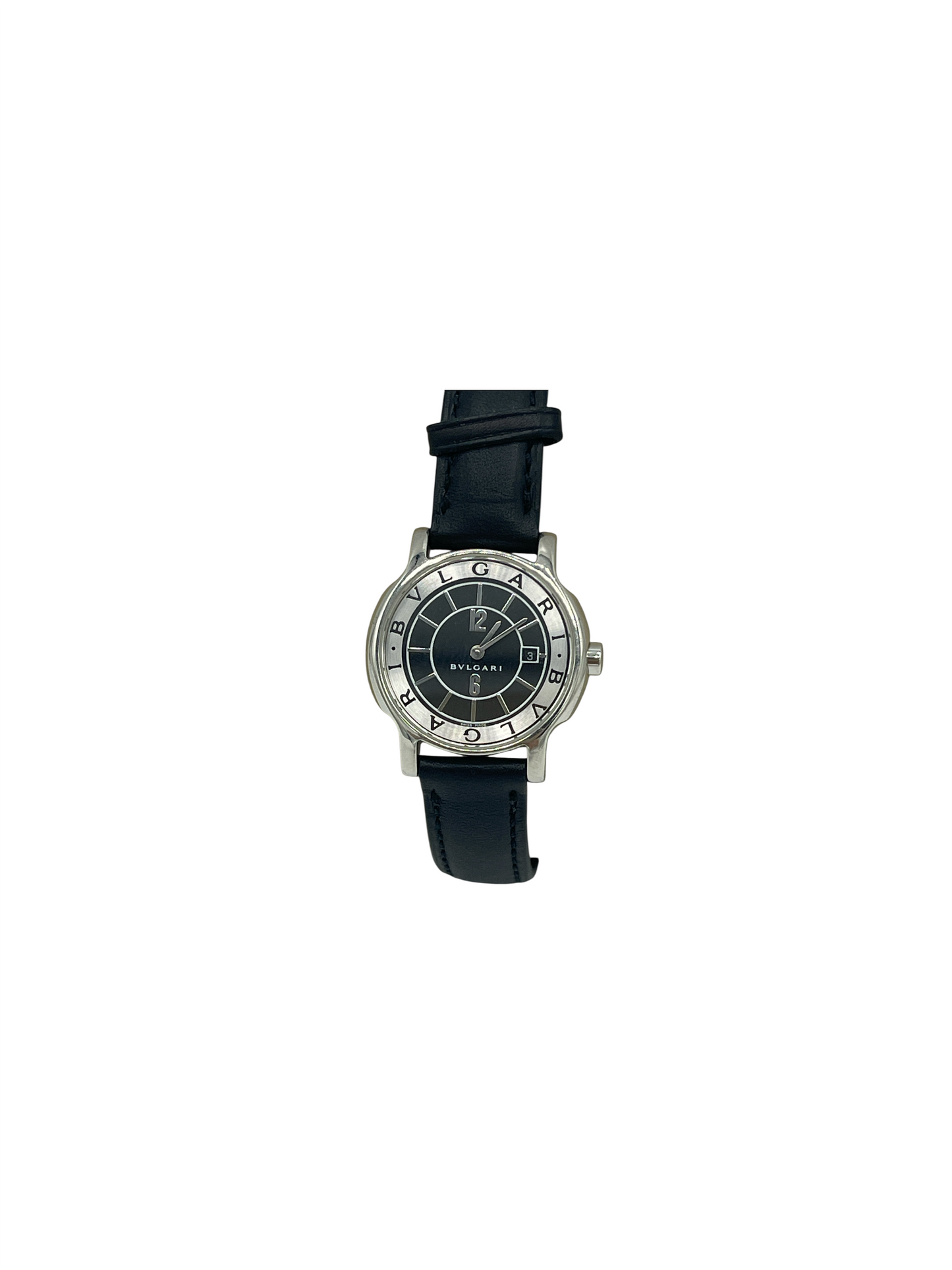 Bvlgari Black & Silver Solo Tempo Watch