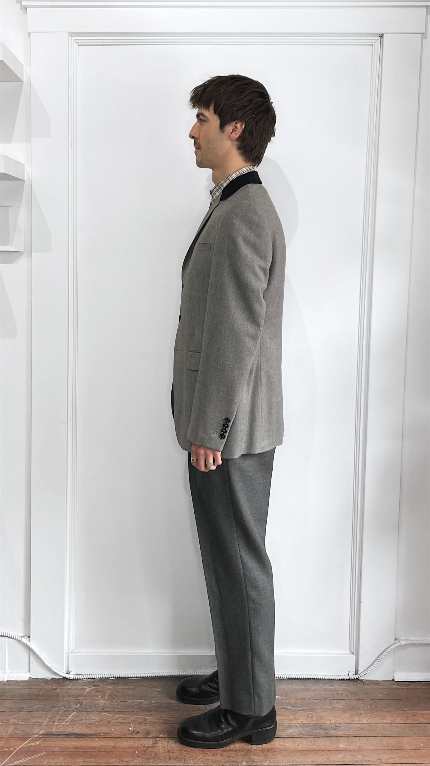 Burberry Grey Wool Blend 3-Button Sport Coat 42S