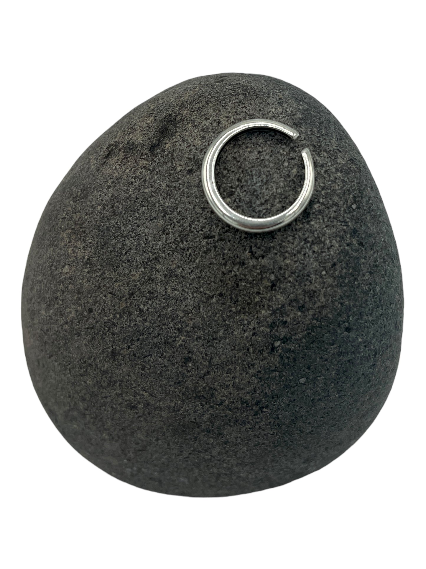 Silver Simple Thin Band Adjustable Ring
