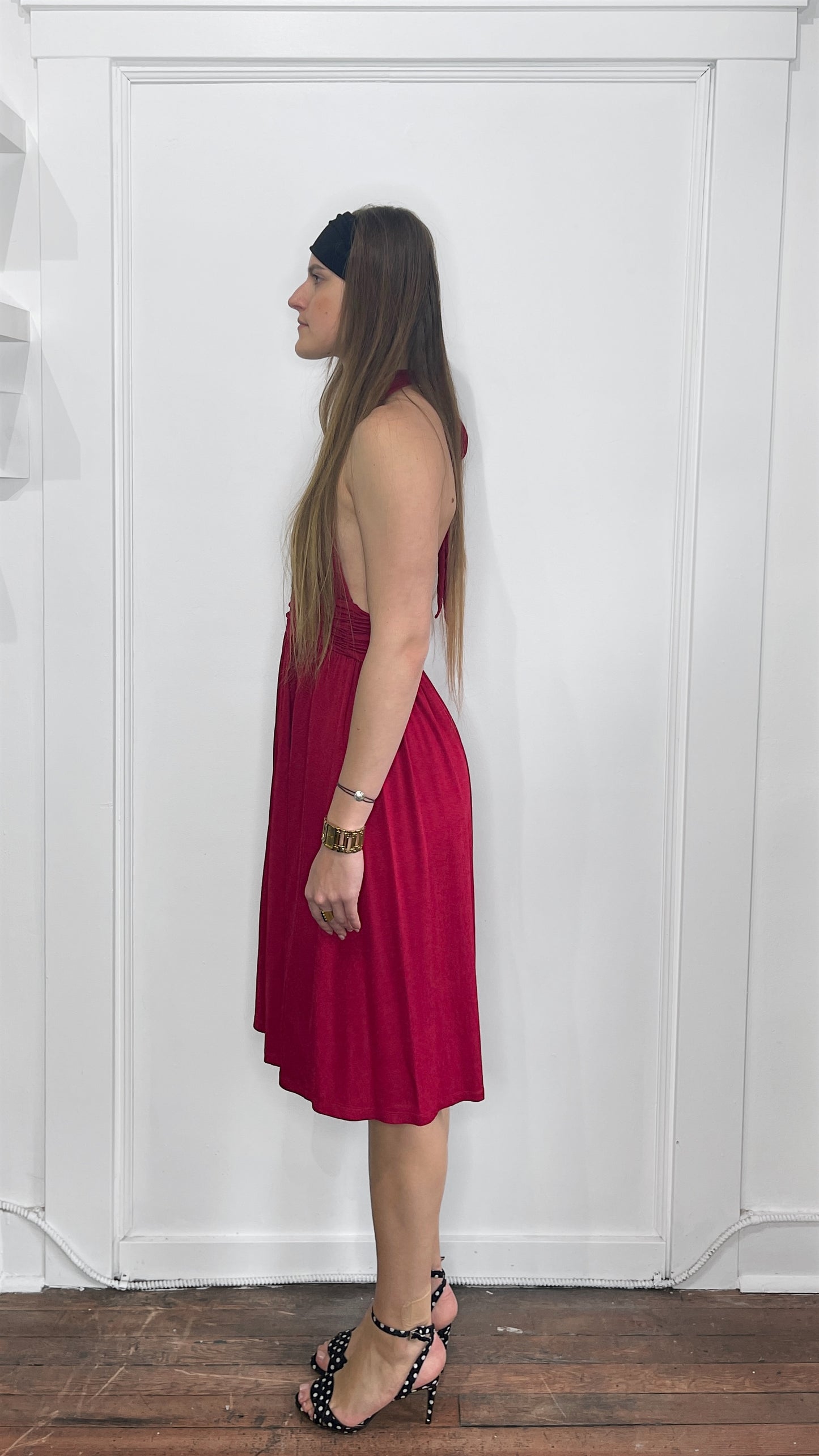 Zimmermann Red Viscose Blend Tie Neck Dress 1