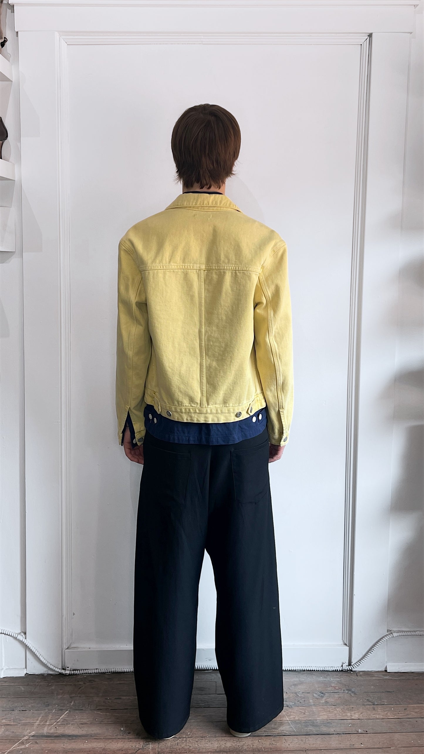 CMMN SWDN Yellow Cotton Twill Boris Jacket 36