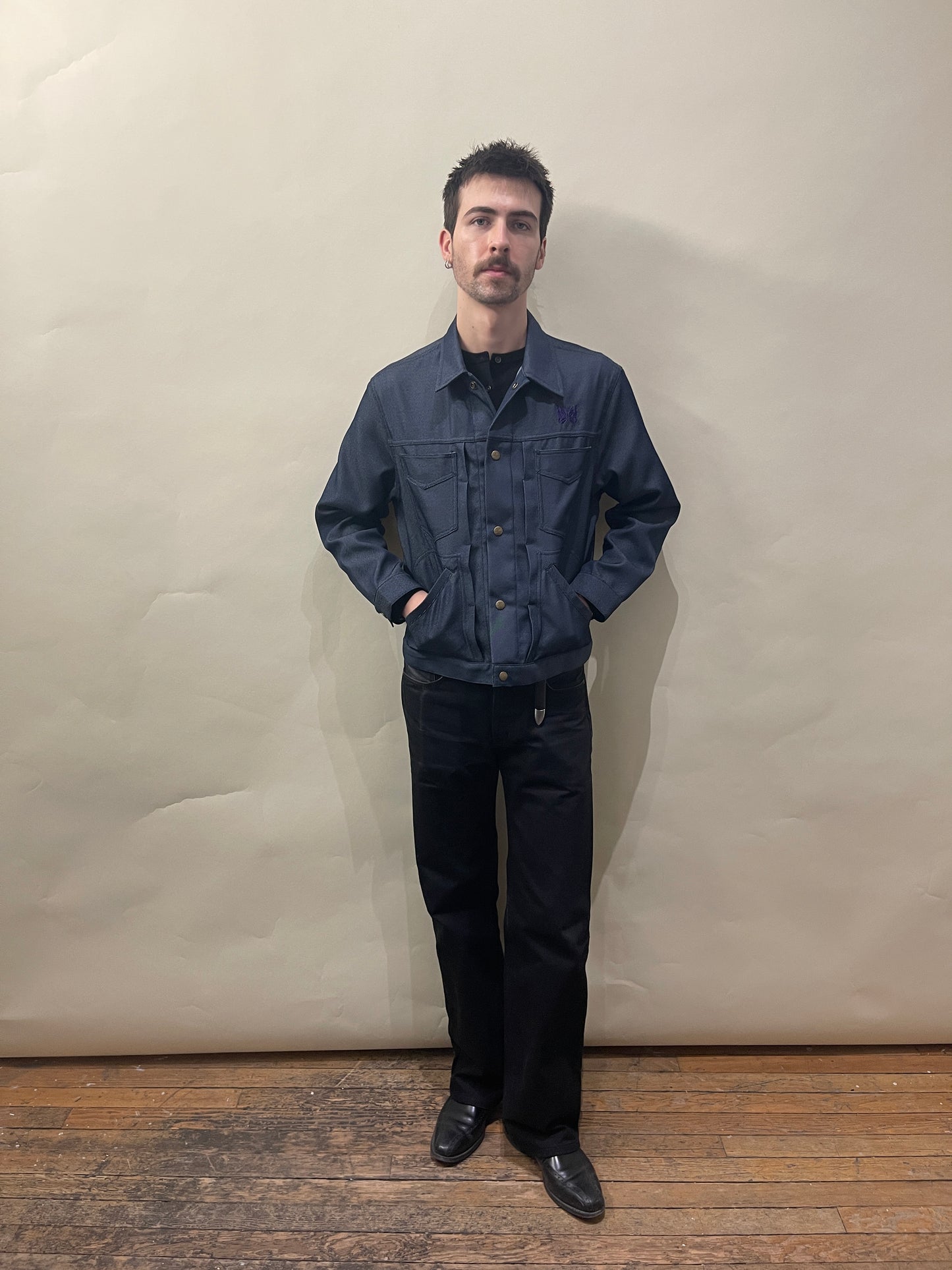 Needles Indigo Blue Polyester Twill Type 2 Jacket Small - S