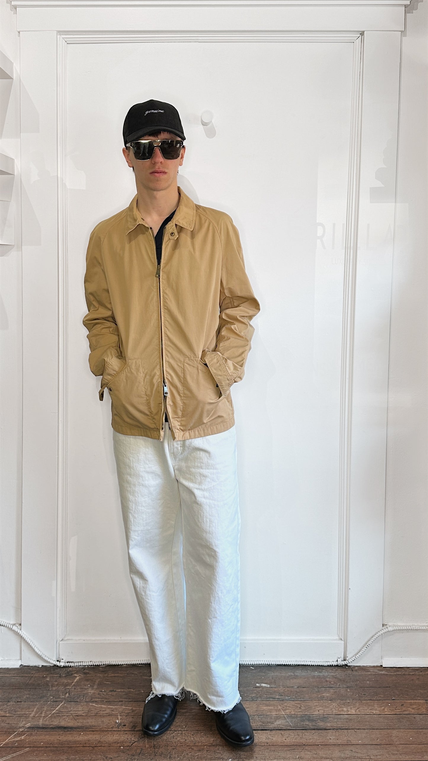 Burberry Brit Tan Raglan Sleeve Coaches Jacket Extra Large