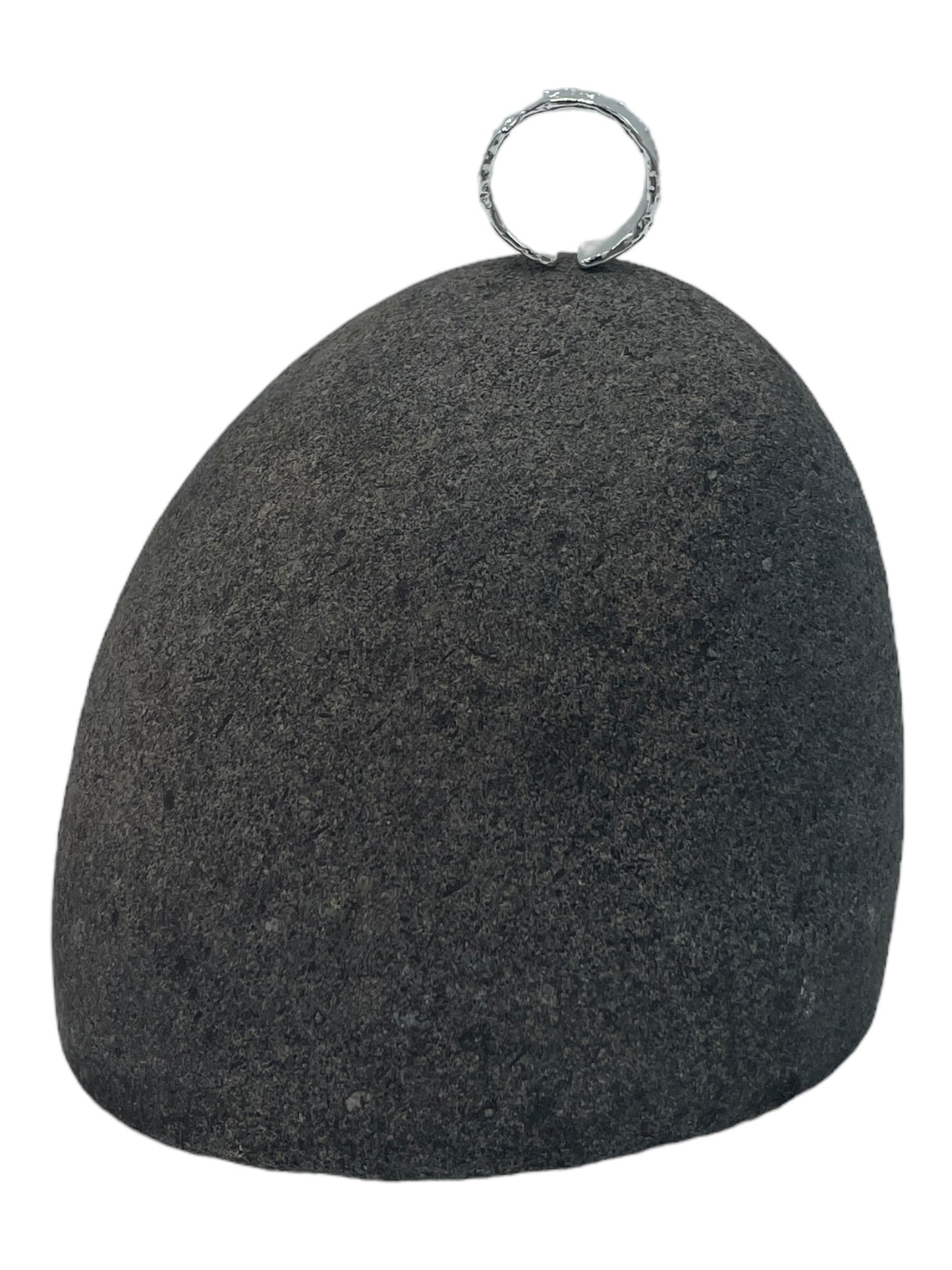 Silver Wrinkled Motif Adjustable Ring