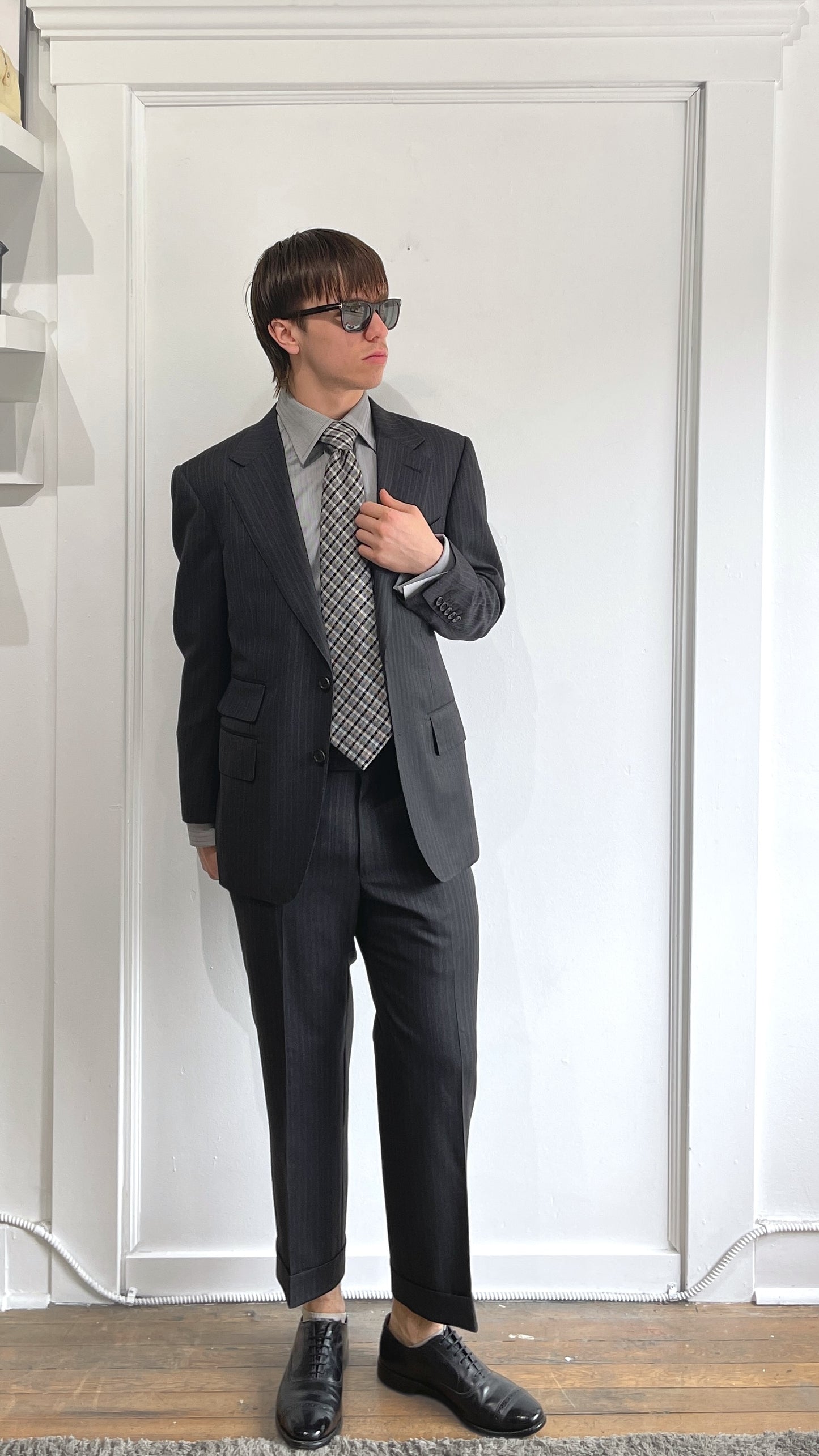 Tom Ford Charcoal Tonal Striped Suit 38S
